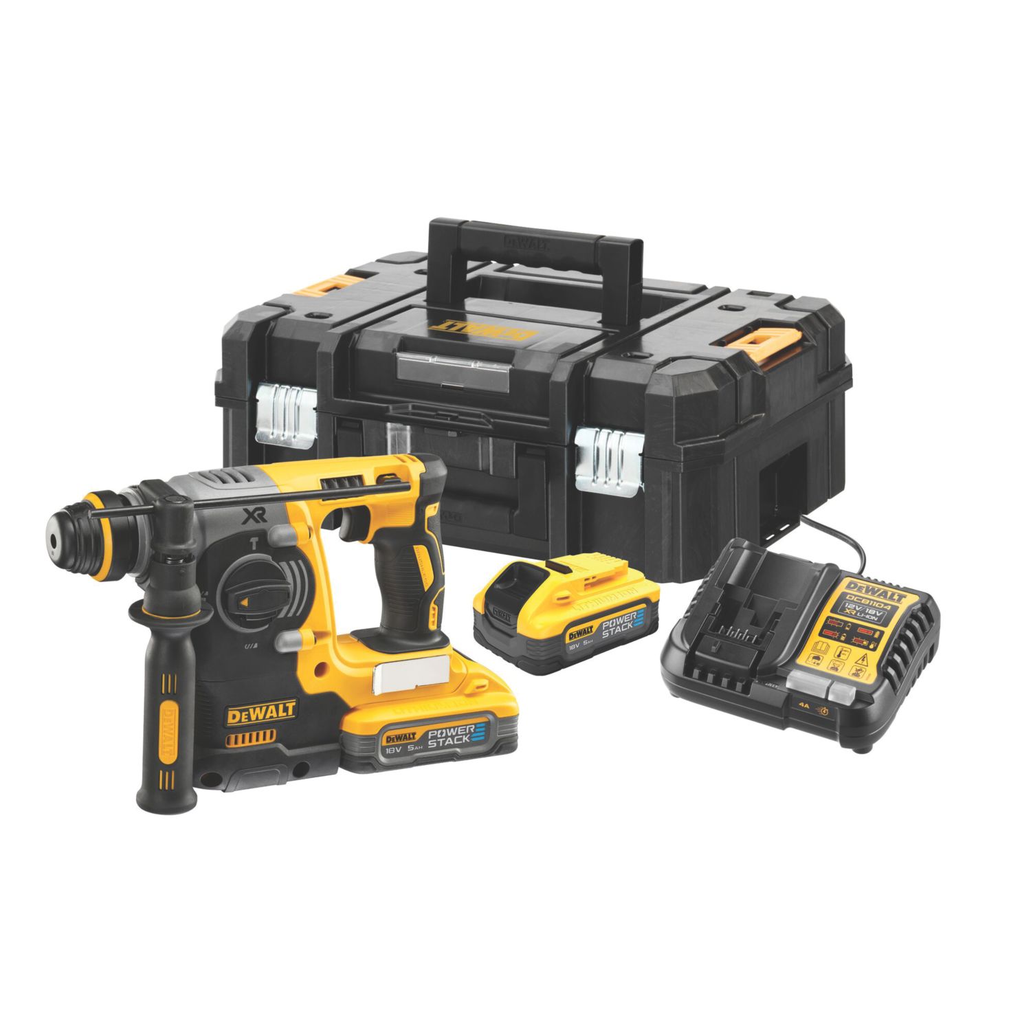 DeWalt DCH273H2T-GB 2.5kg 18V 2 x 5.0Ah Li-Ion PowerStack Brushless Cordless SDS+ Drill (803RL)