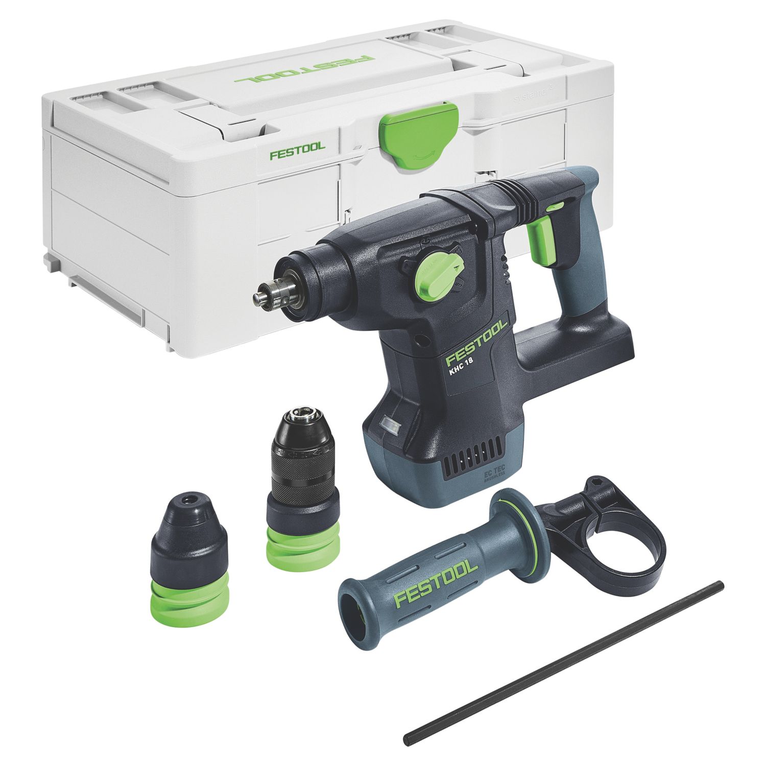 Festool KHC 18 EB-Basic 2.7kg 18V Li-Ion Airstream & Bluetooth Brushless Cordless SDS Drill - Bare (803VT)