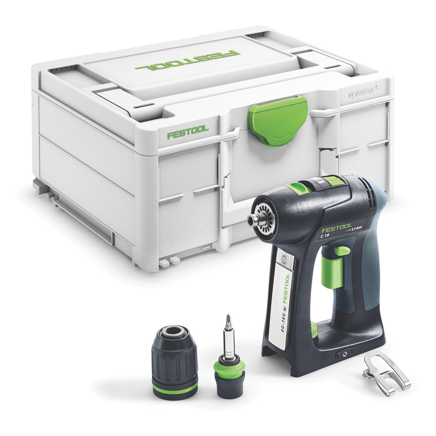Festool C 18-Basic 18V Li-Ion Airstream Li-High Power Brushless Cordless Drill Driver - Bare (804HM)