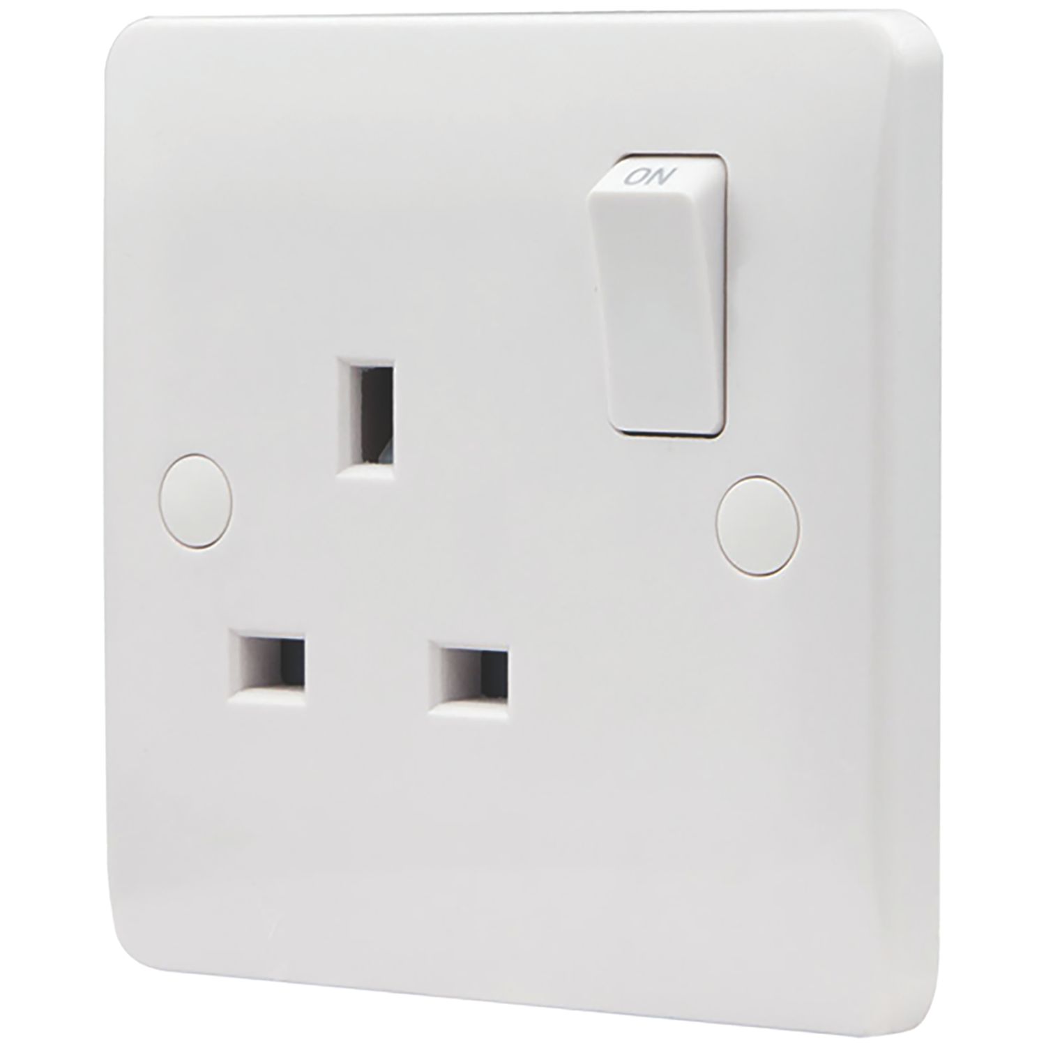 Vimark Pro 13A 1-Gang SP Switched Plug Socket White (804PV)