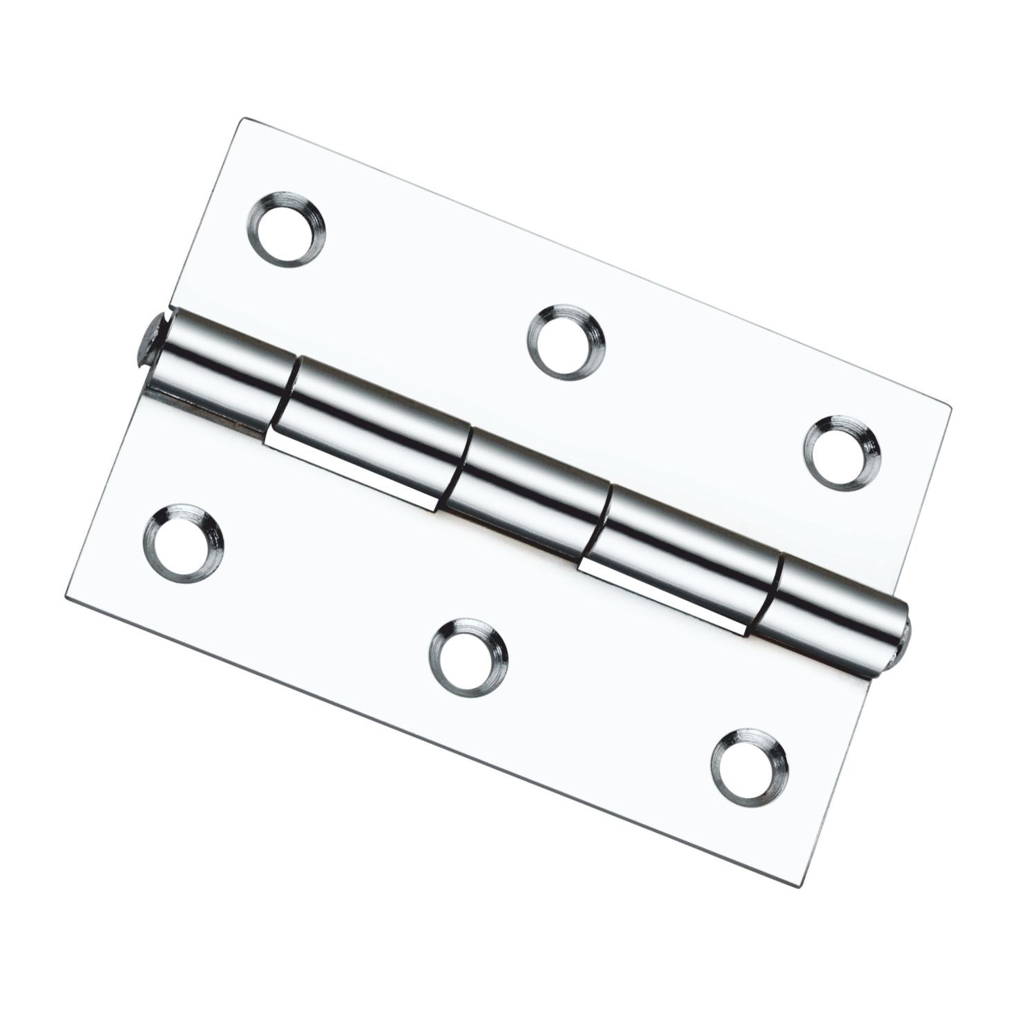 Smith & Locke Polished Chrome Door Hinge 65mm x 45mm 2 Pack (804TE)