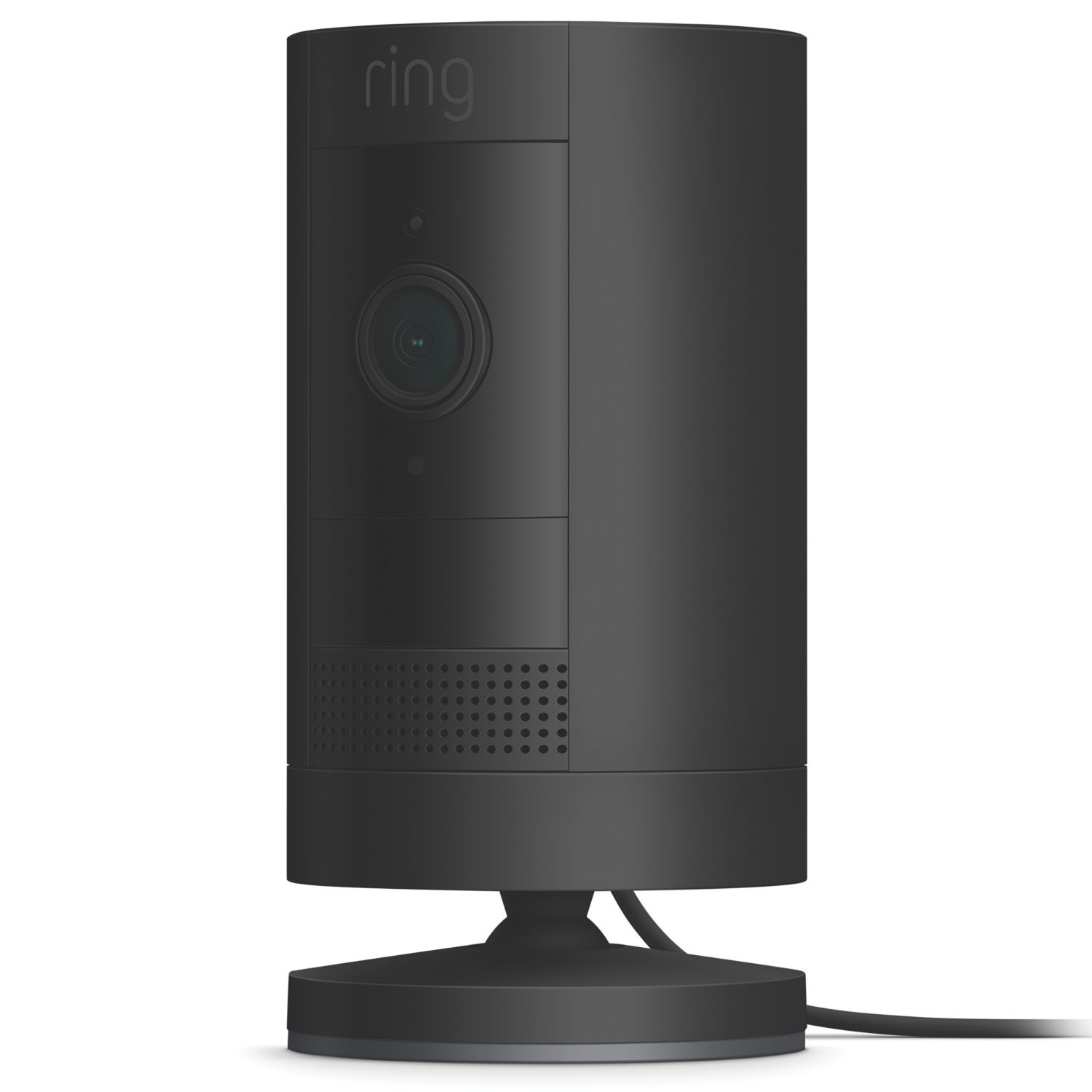 Ring Stick Up Mains-Powered Black Wireless 1080p Indoor & Outdoor Round Smart Camera (805HE)