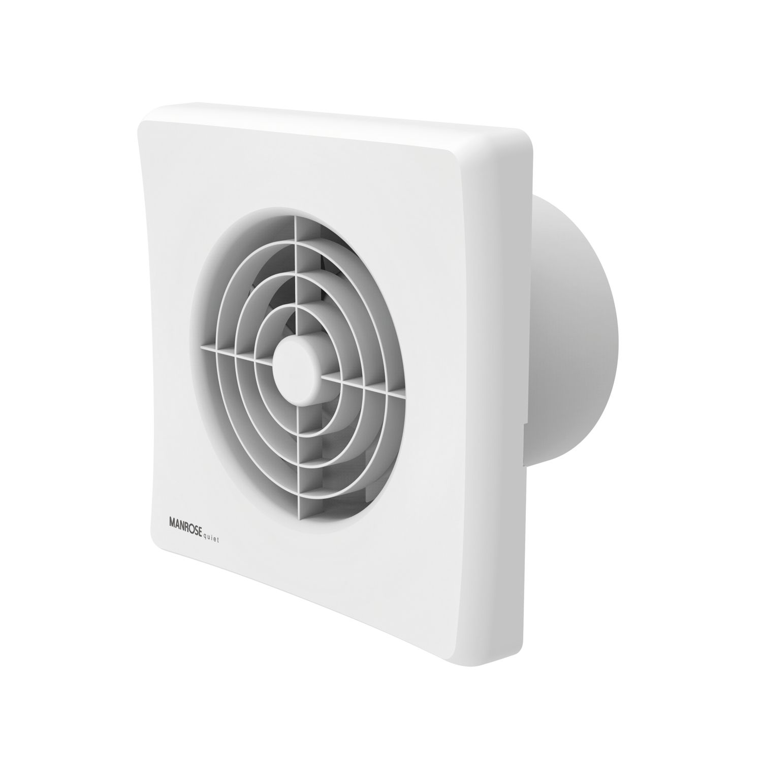 Manrose Quiet Fan X5/ QF100X5OP 100mm (4") Axial Bathroom Extractor Fan White 220-240V (805JL)