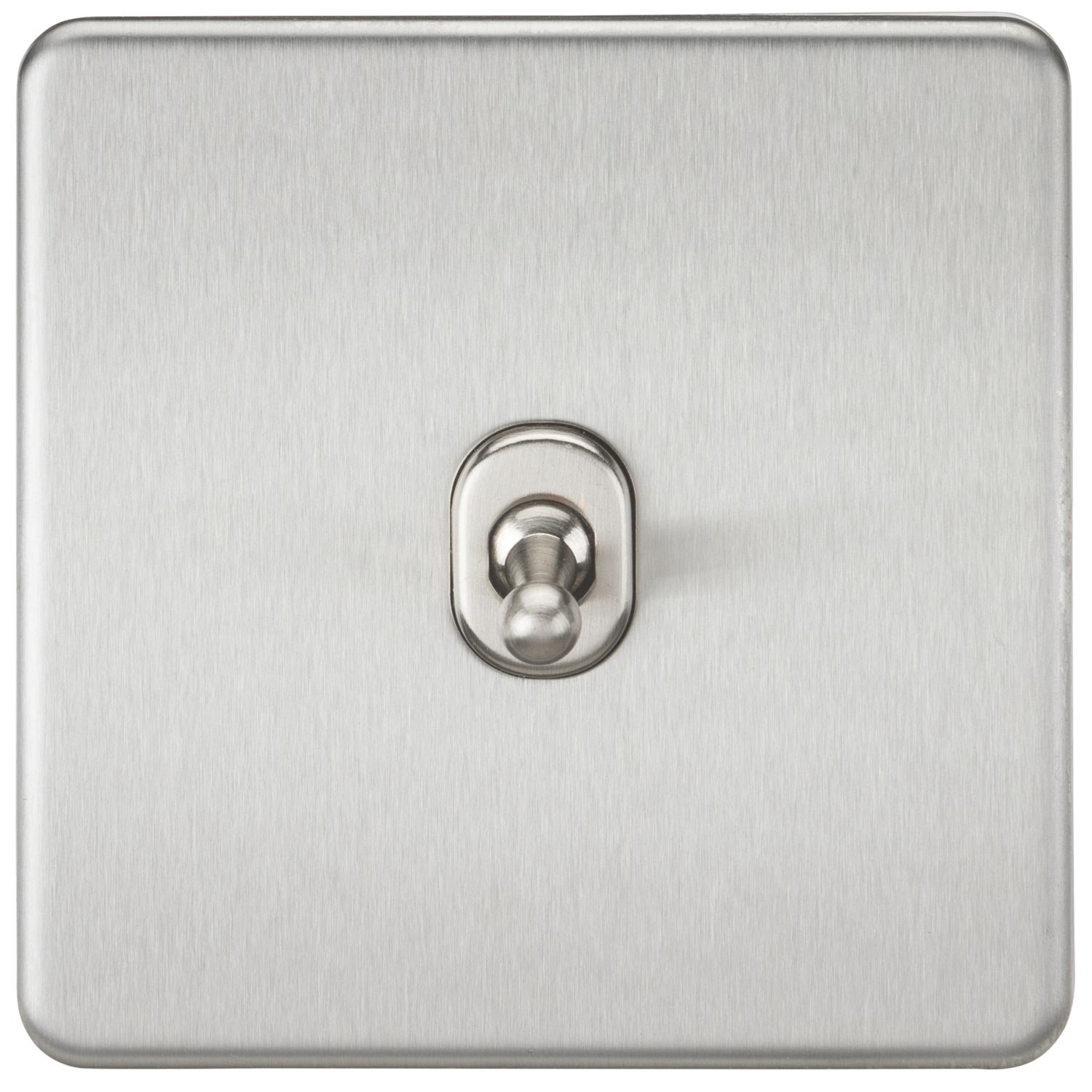 Knightsbridge 10AX 1-Gang 2-Way Light Switch Brushed Chrome (805VF)