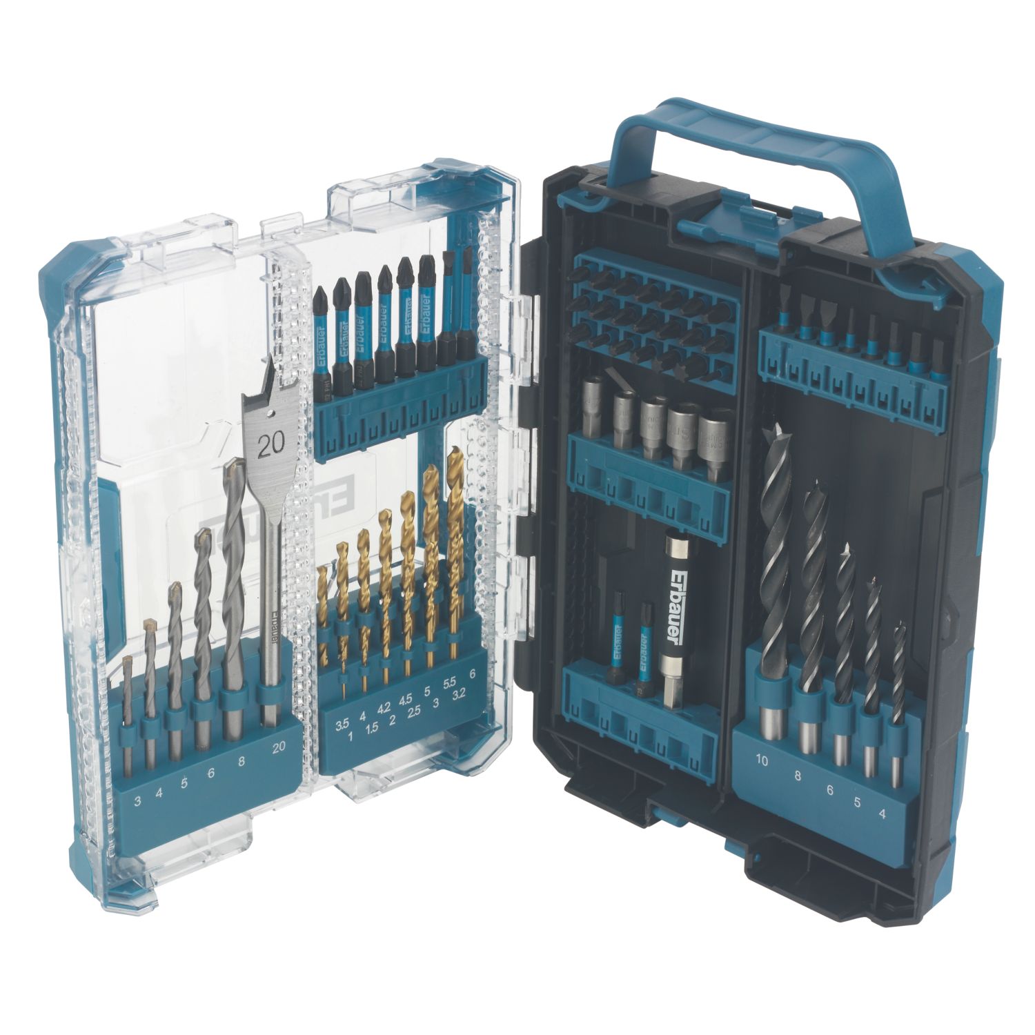 Erbauer Multi-Material Drill & Screwdriver Bit Set 69 Pieces (806CA)