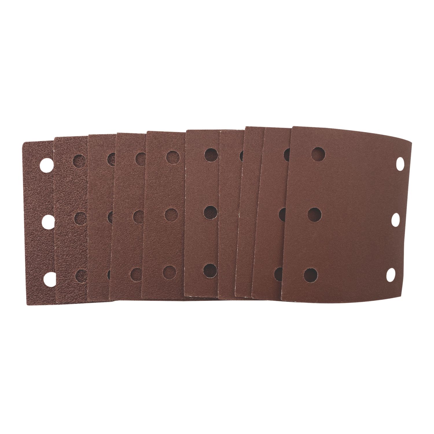 Titan 40/80/120/180 Grit 6-Hole Punched Multi-Material Sanding Sheets 115mm x 104mm 10 Pack (806PT)