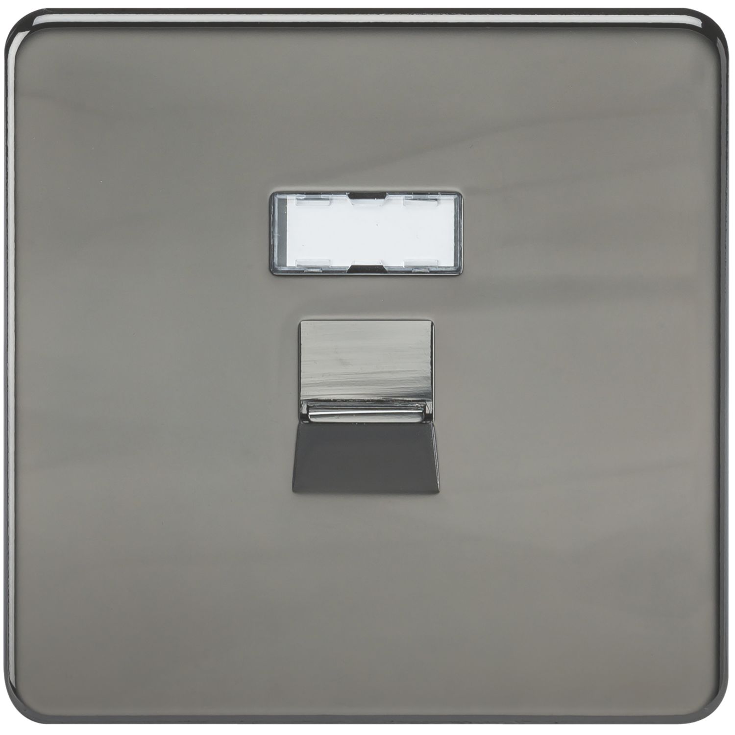 Knightsbridge 1-Gang RJ45 Ethernet Socket Black Nickel (806TY)
