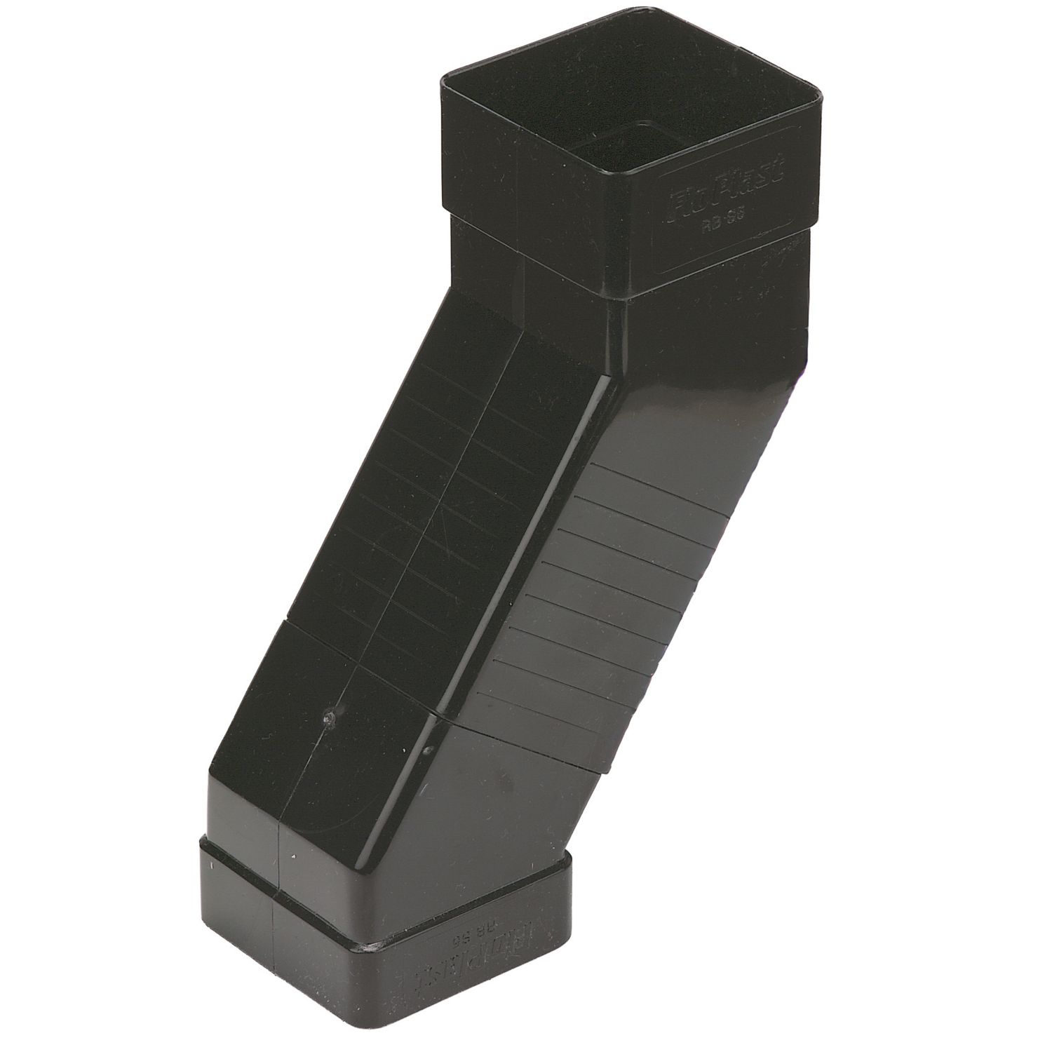 FloPlast Square 25-65mm Adjustable Offset Bend Black 65mm (80715)
