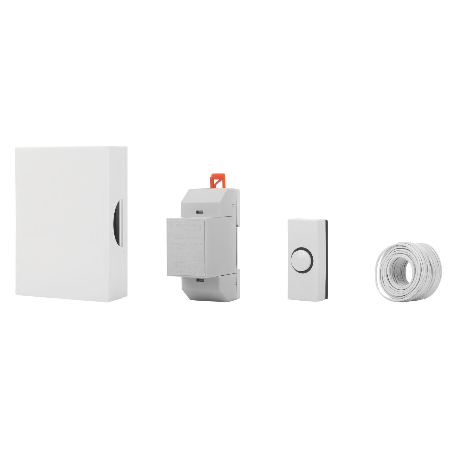 Byron 720K Wired Wall-Mounted Doorbell Kit with Transformer White (80778)