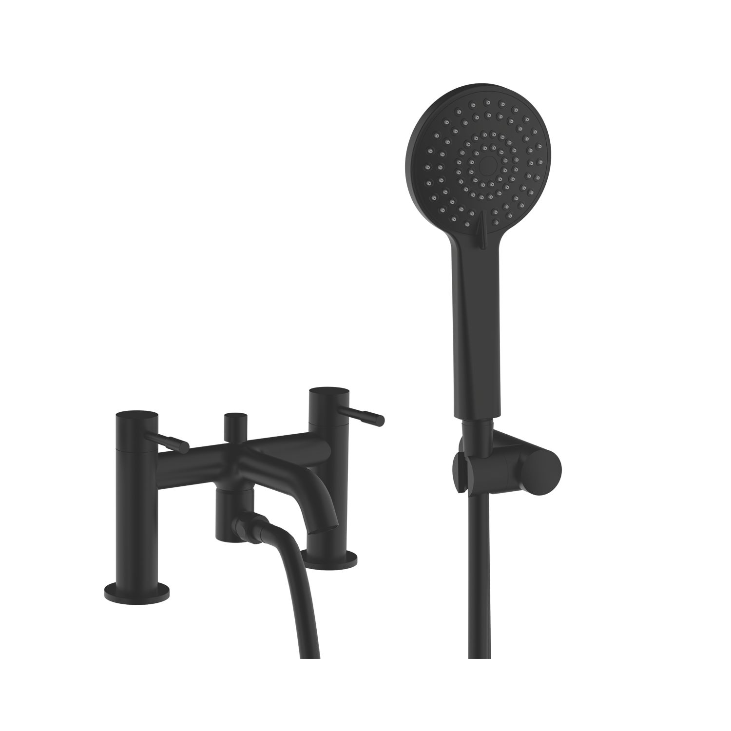 Bristan Mila Deck Mounted Bath/Shower Mixer Black (807JE)