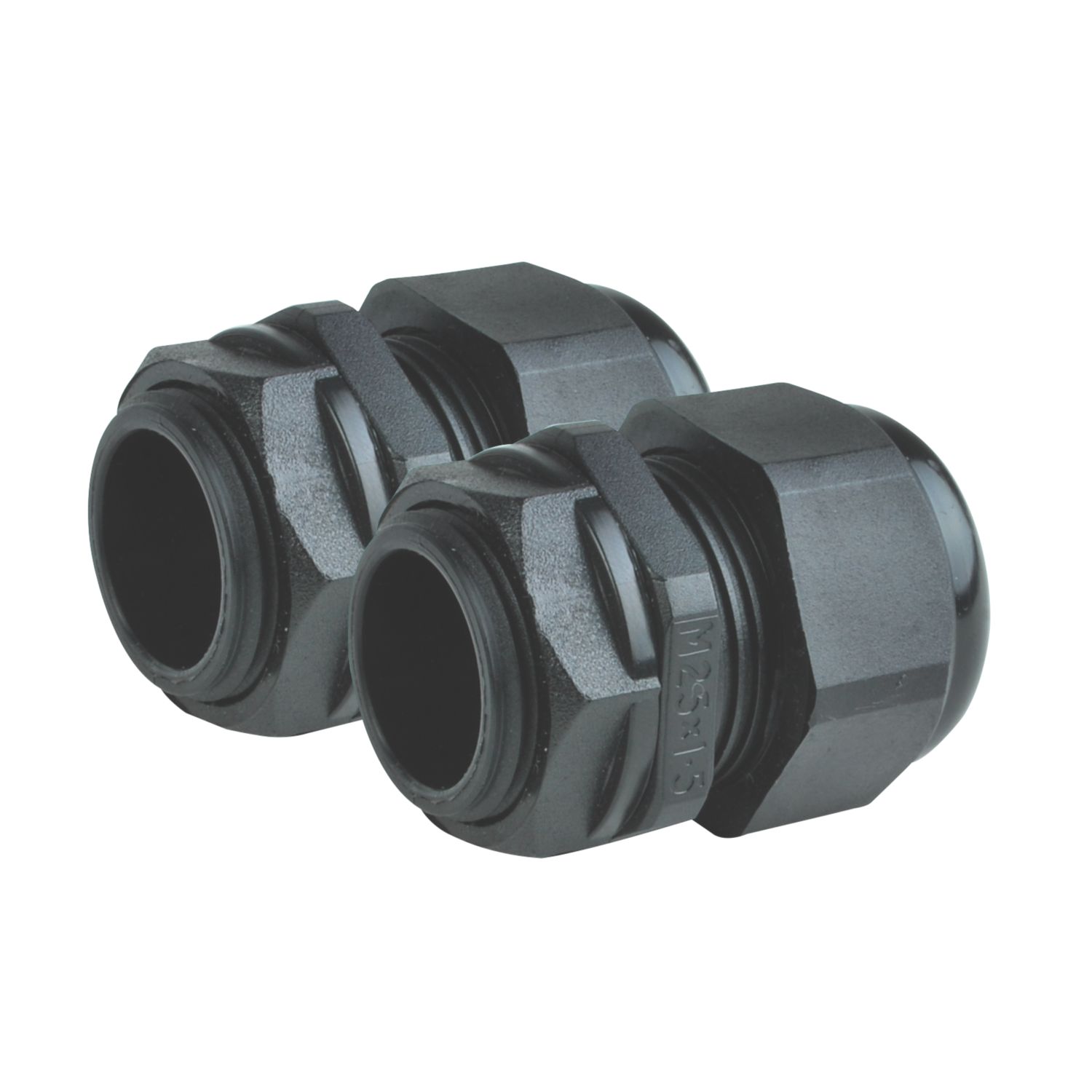 Tower Nylon Male Comp Gland 20mm Black 2 Pack (80851)