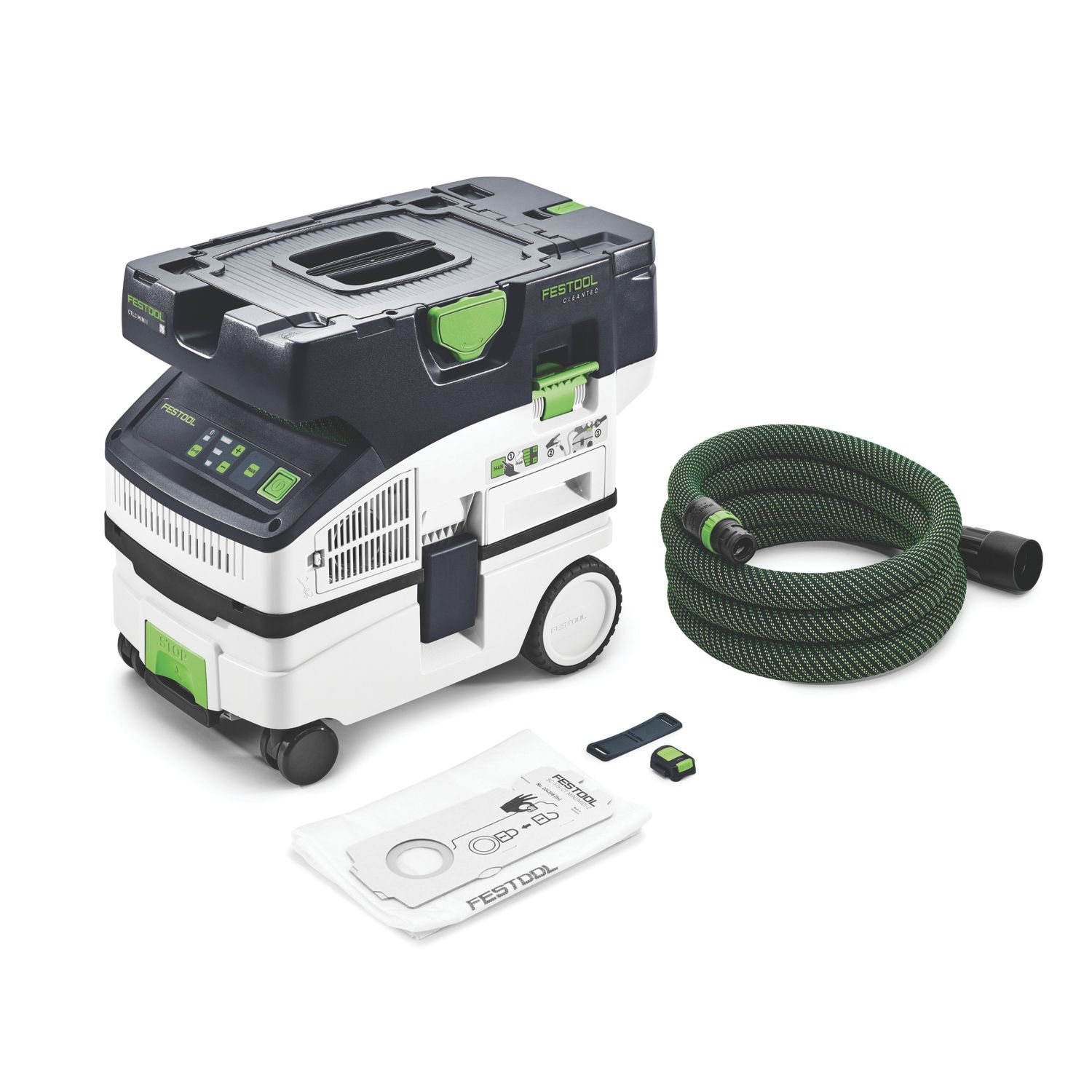Festool CTLC MINI I-Basic CLEANTEC 52Ltr/sec 36V Li-Ion Airstream Li-High Power & Bluetooth Brushless Cordless L Class Mobile Dust Extractor - Bare...