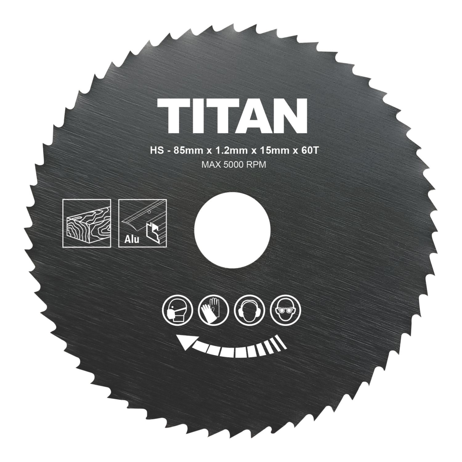 Titan Wood/Metal Circular Saw Blade 85mm x 15mm 60T (809PT)