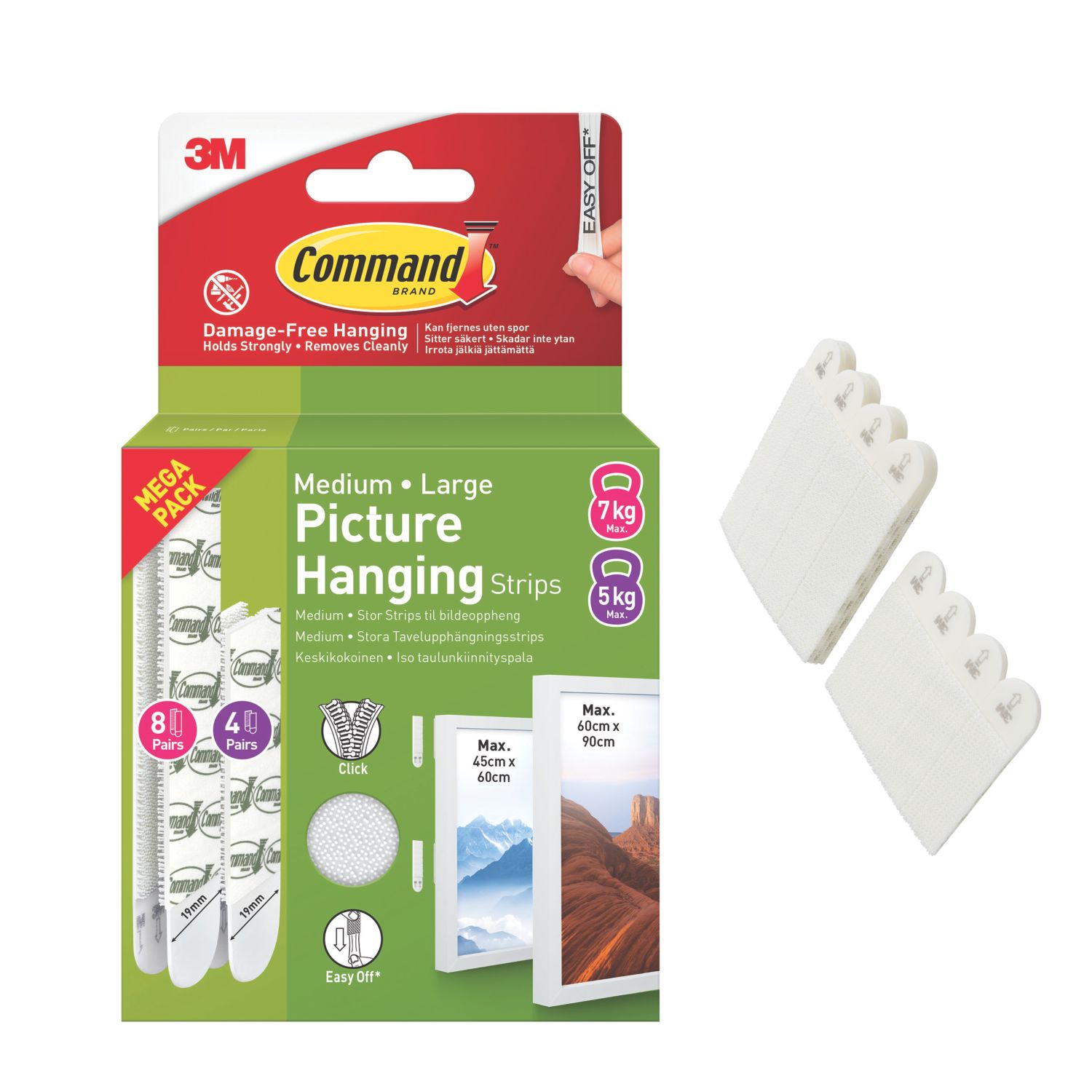 Command Self-Adhesive Picture Hanging Strips Medium/Large 12 Pack (810AX)