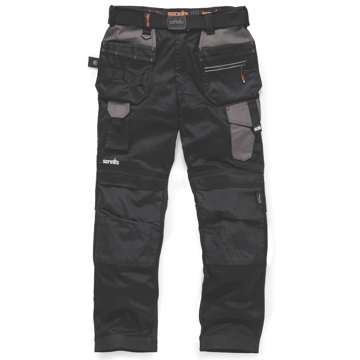 Scruffs Pro Flex Holster Work Trousers Black 30" W 32" L (810KV)