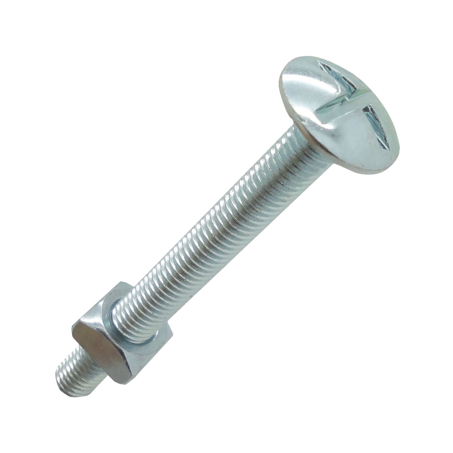 Easyfix Bright Zinc-Plated Roofing Bolts M6 x 60mm 10 Pack (8114J)