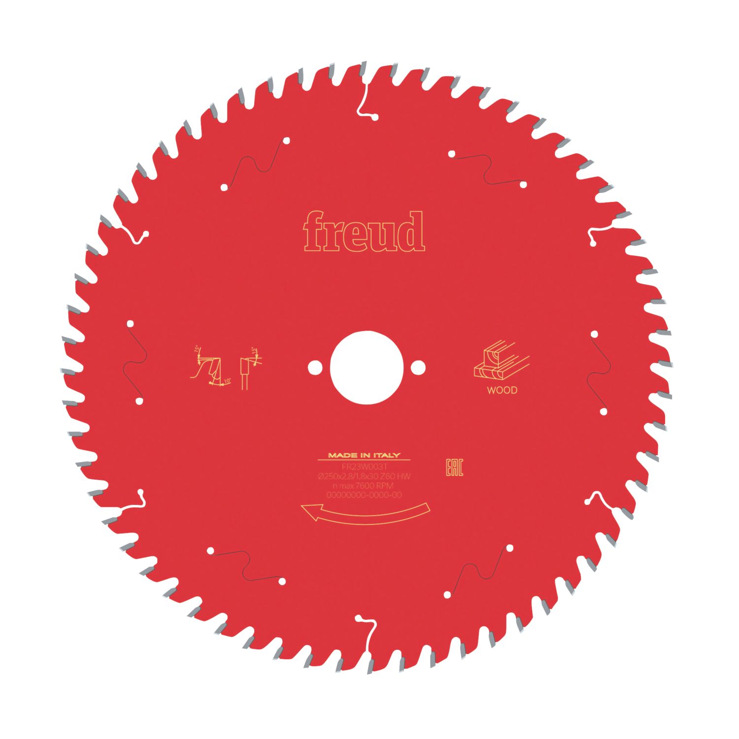 Freud Wood Table Saw Blade 250mm x 30mm 60T (811KJ)
