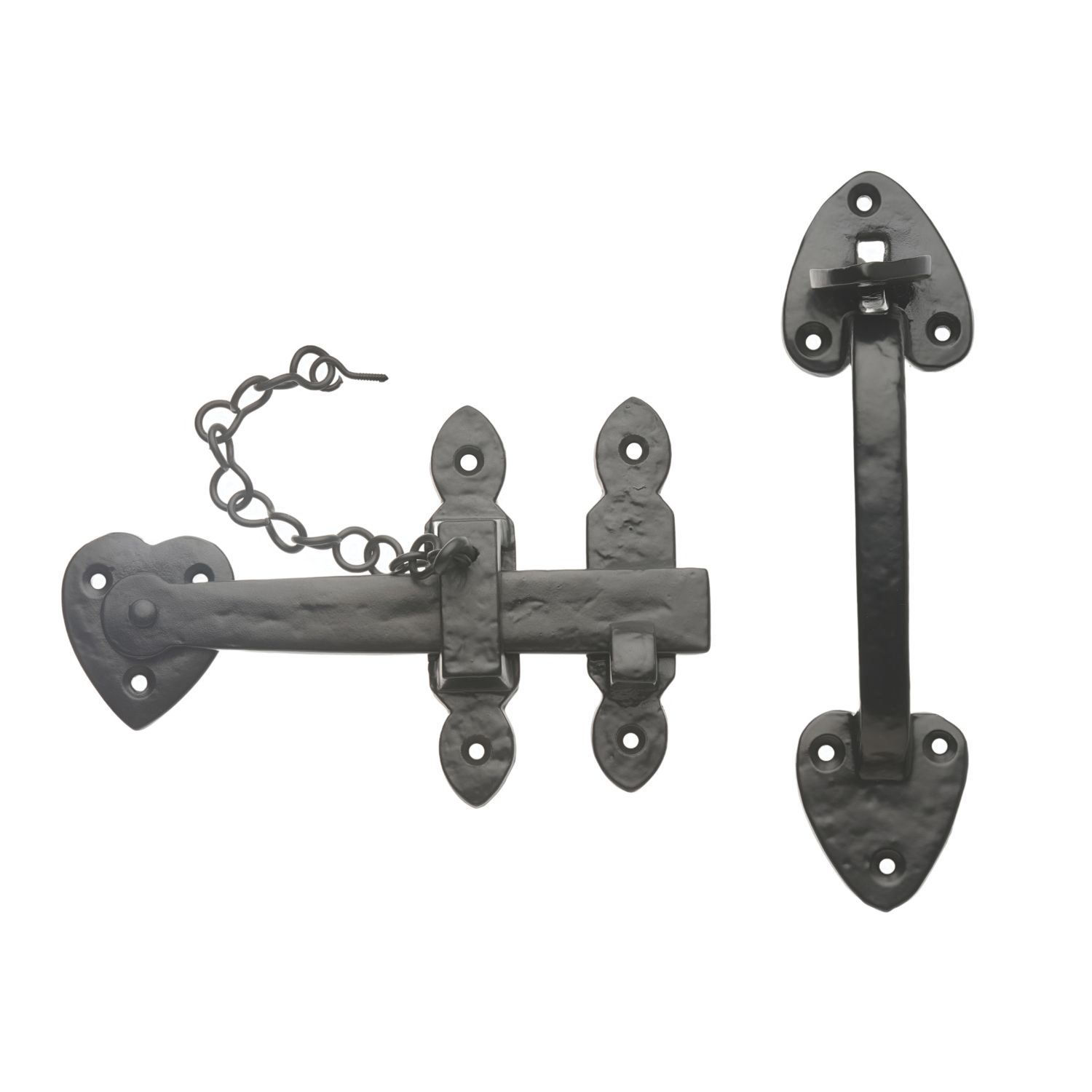 Hardware Solutions Fleur De Lis Suffolk Latch Antique Black (811KK)
