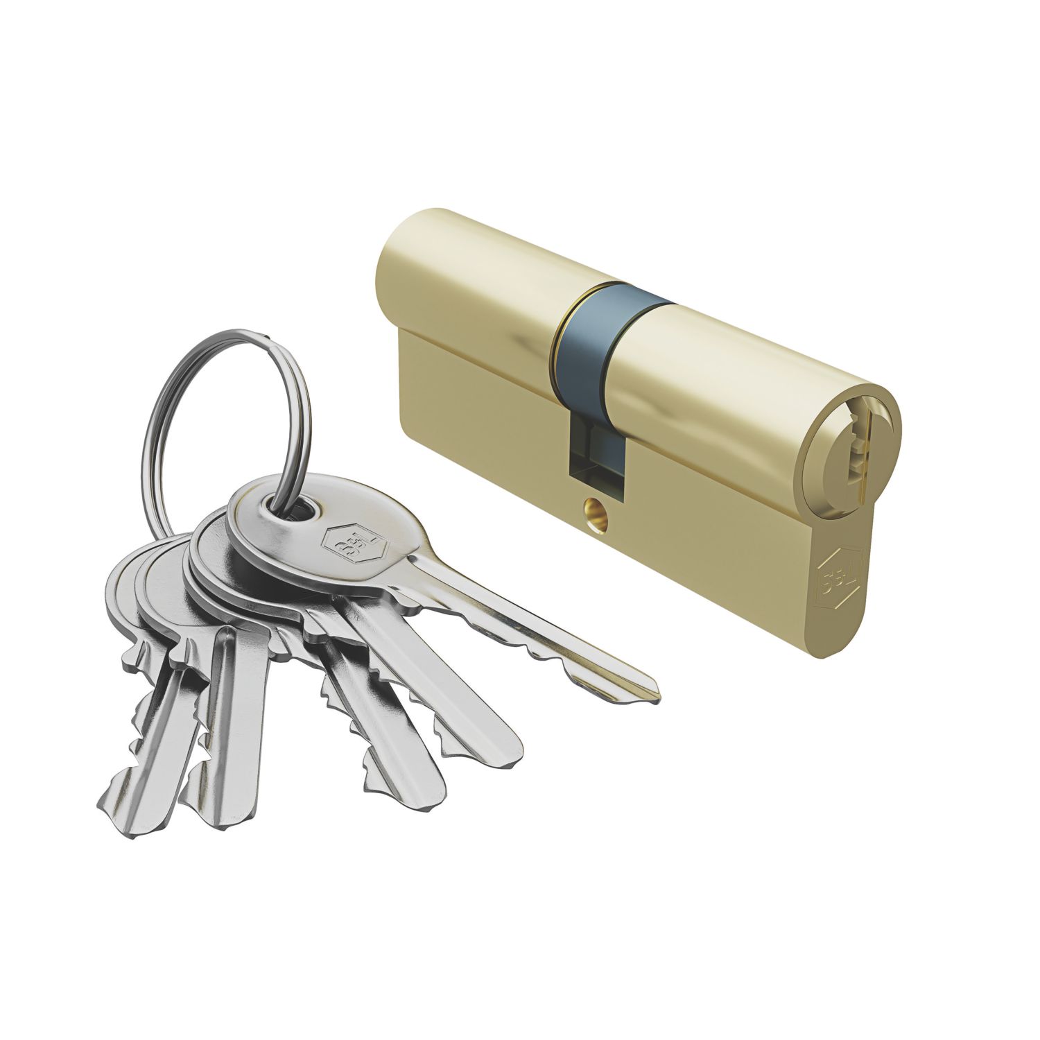 Smith & Locke 6-Pin Cylinder Lock 40-50 (90mm) Brass (811PX)
