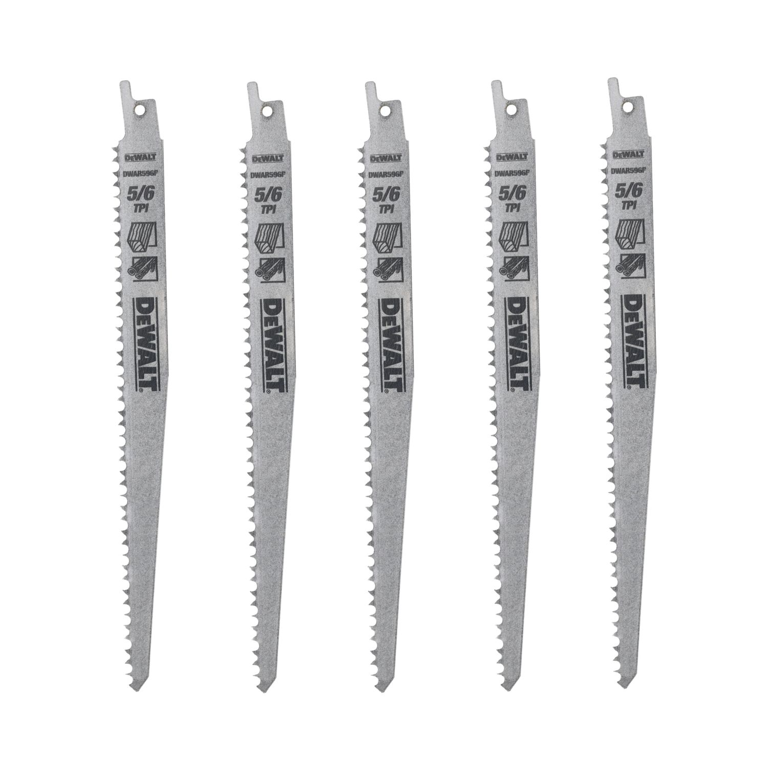 DEWALT DT2352-QZ Multi-Material Reciprocating Saw Blades 240mm 5 Pack (8125V)