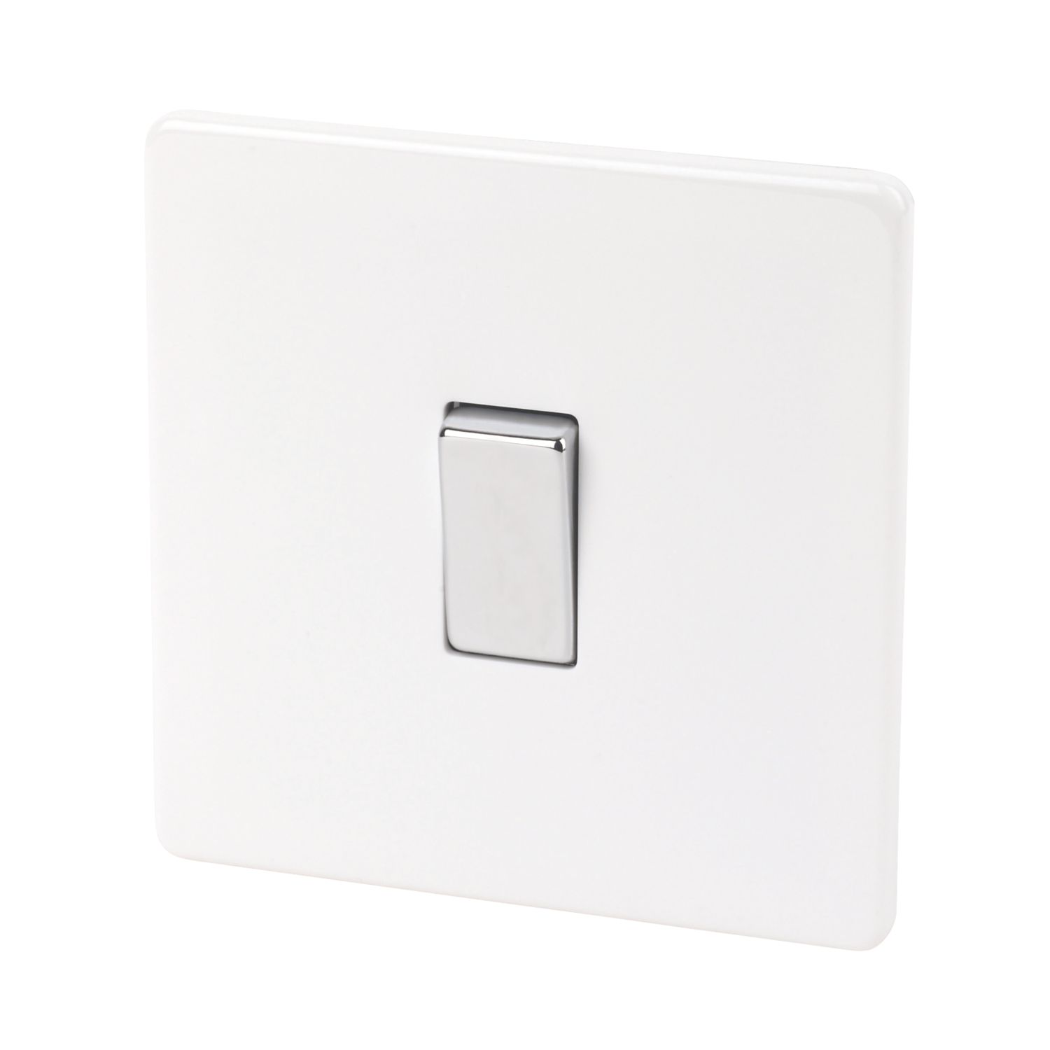 Varilight 10AX 1-Gang 2-Way Light Switch Ice White (81291)