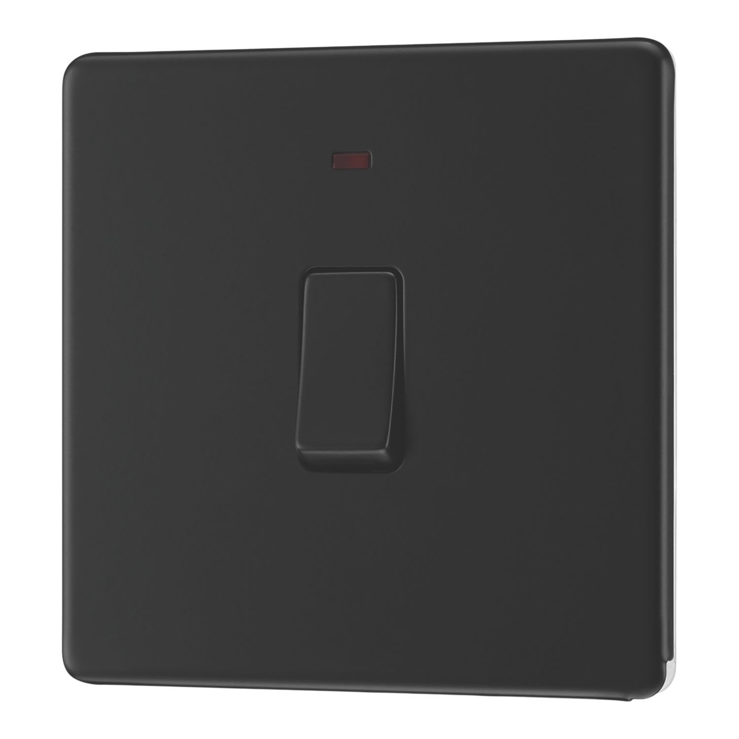 LAP 20A 1-Gang 2-Pole Water Heater Switch Matt Black with LED with Colour-Matched Inserts (812PN)