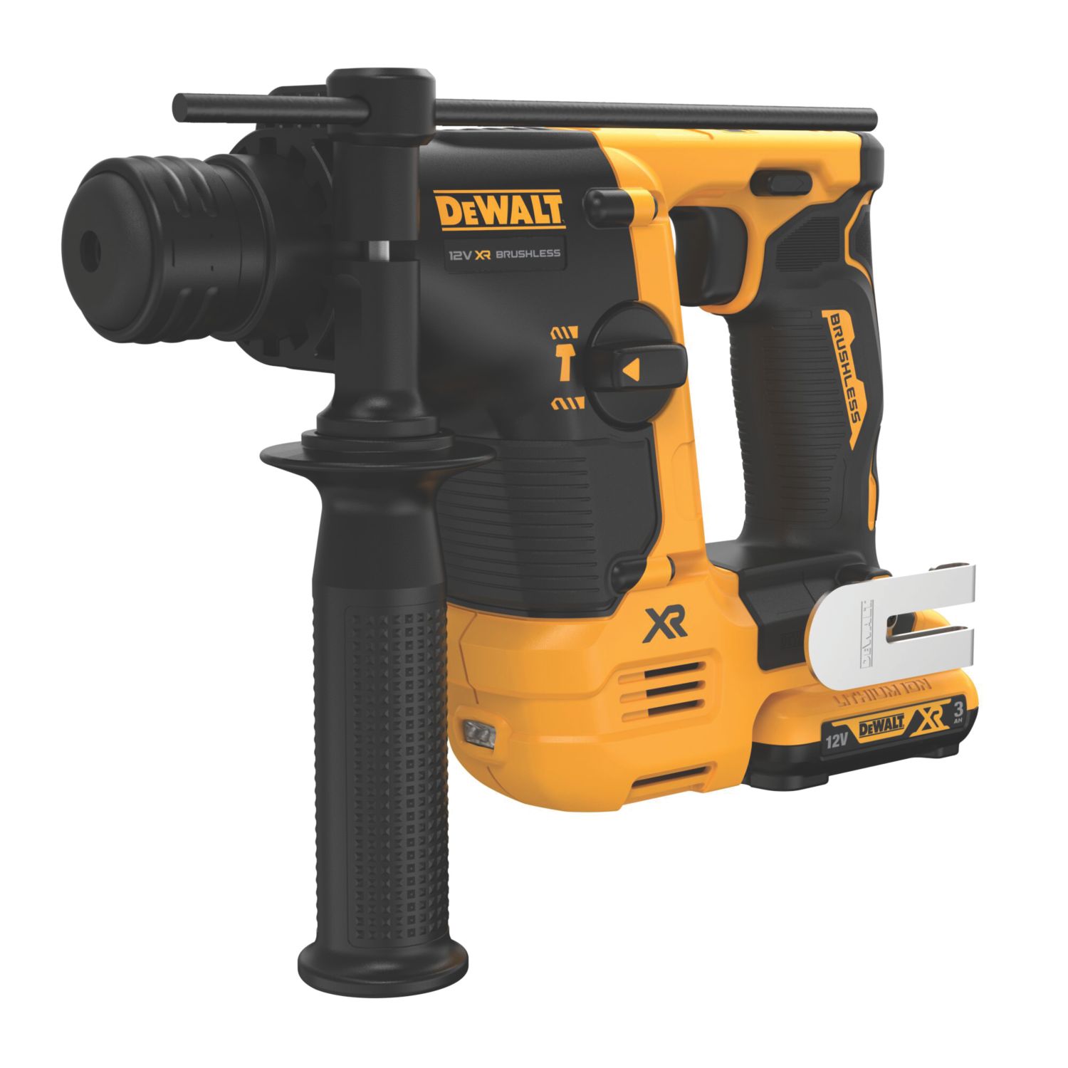 DeWalt DCH072L2-GB 1.9kg 12V 2 x 3.0Ah Li-Ion XR Brushless Cordless Ultra-Compact SDS Plus Drill (812XK)