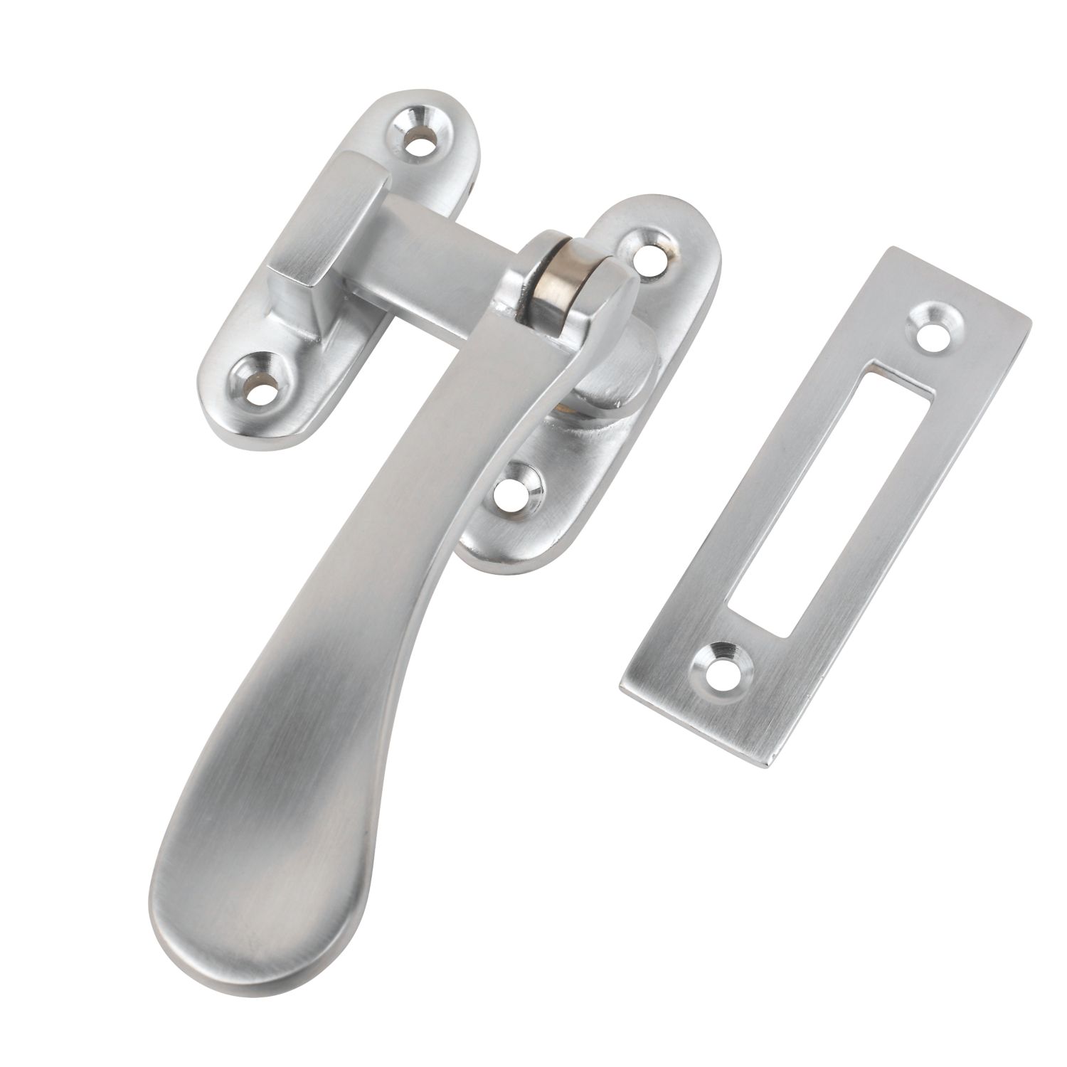 Smith & Locke Left or Right-Handed Victorian Casement Fastener Satin Chrome (8134R)