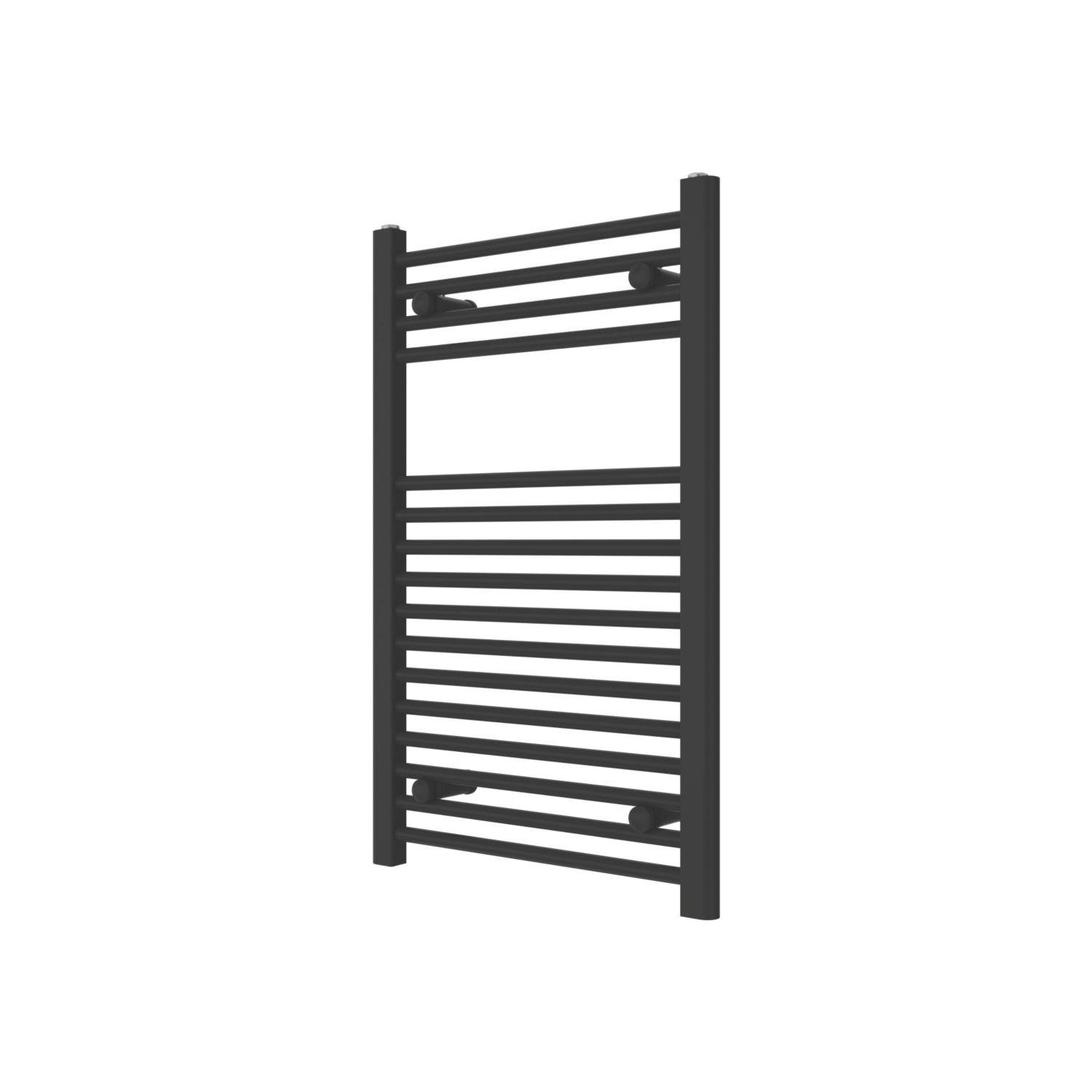 Flomasta 800mm x 500mm 1239BTU Black Flat Towel Radiator (814TF)