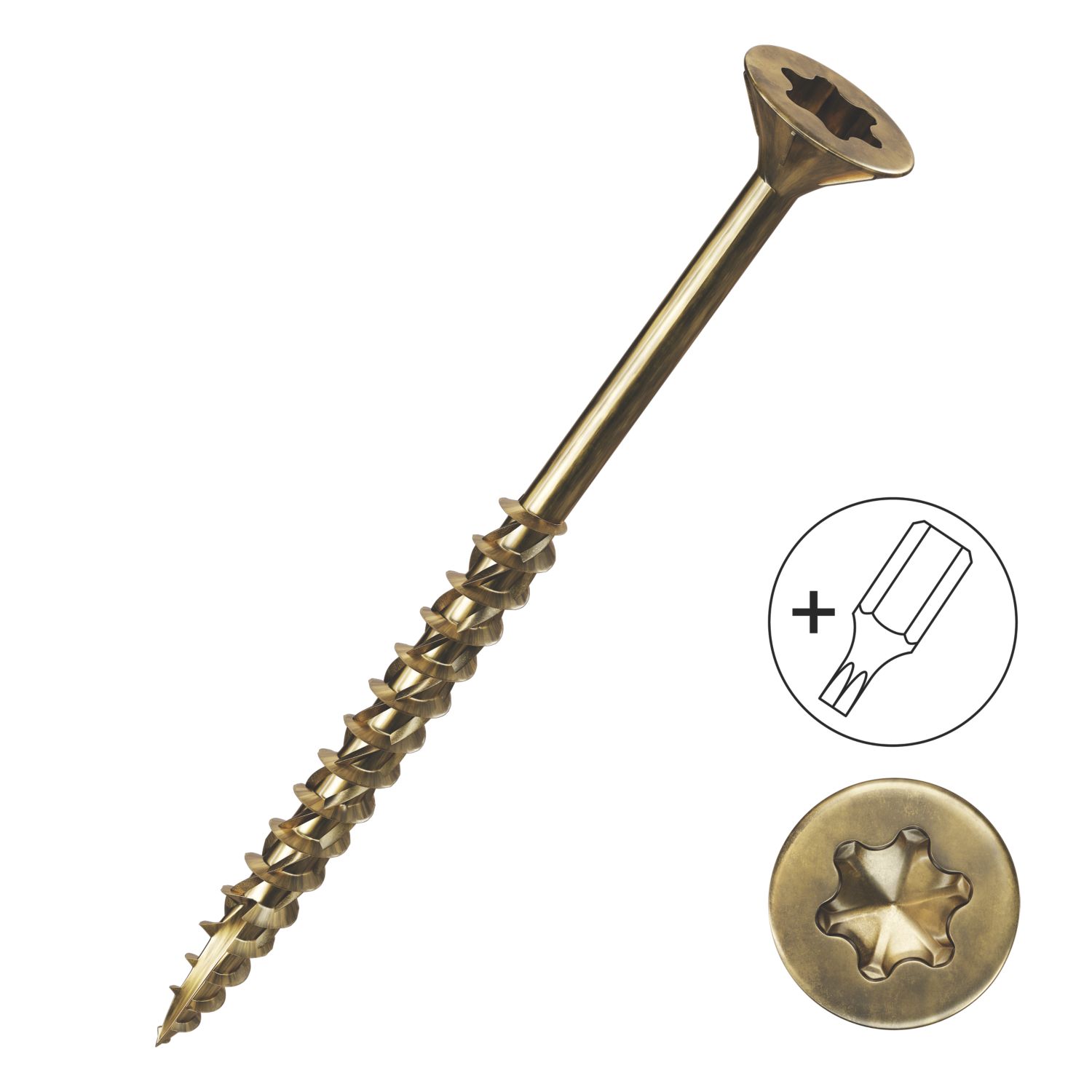 Turbo TX TX Double-Countersunk Multi-Purpose Screws 6mm x 90mm 100 Pack (815HM)