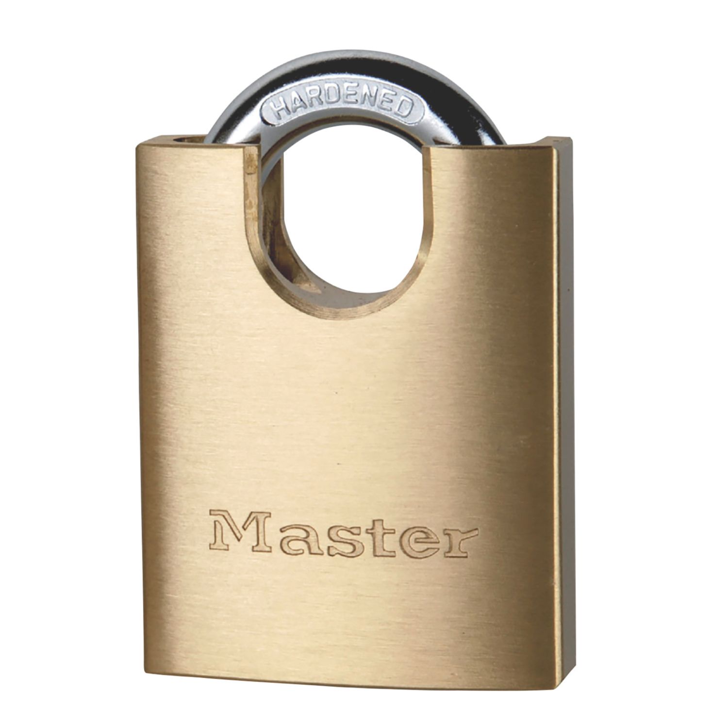 Master Lock 2250EURD Water-Resistant Closed Shackle Padlock Brass 50mm (815KH)