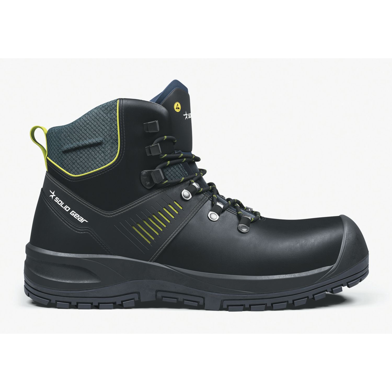 Solid Gear Ion Mid Size 7 Black Water-Resistant Safety Boots (815TT)