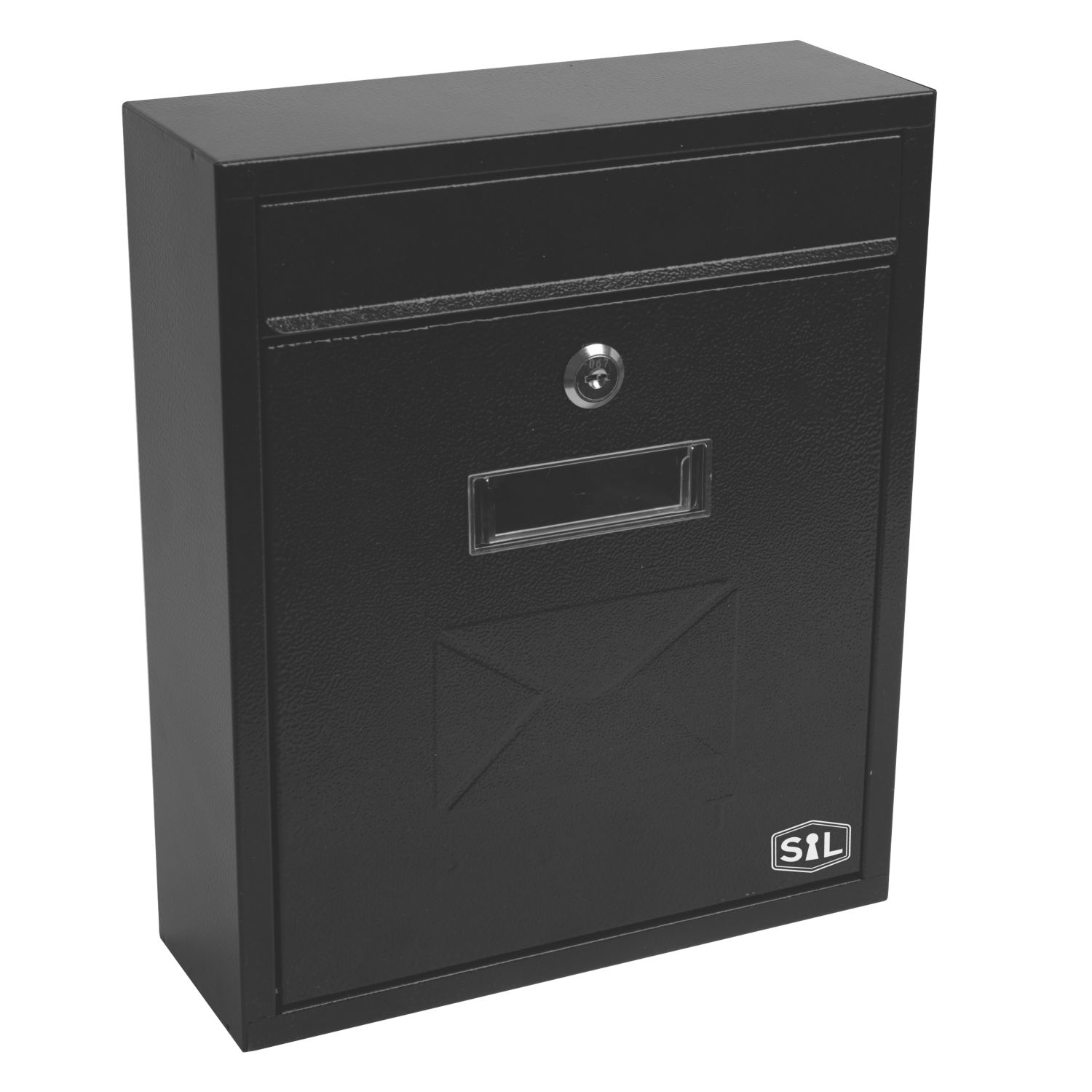 Smith & Locke Compact Post Box Black Powder-Coated (8161P)