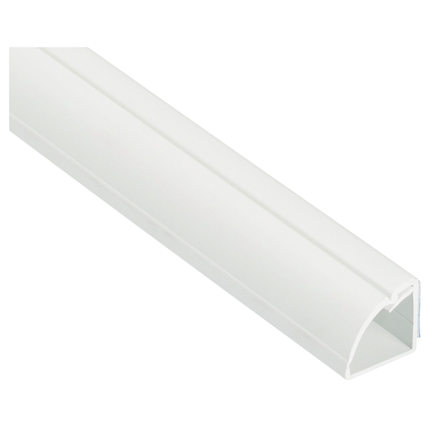 D-Line PVC White 1/4-Round Floor Trunking 22mm x 22mm x 2m (8169F)