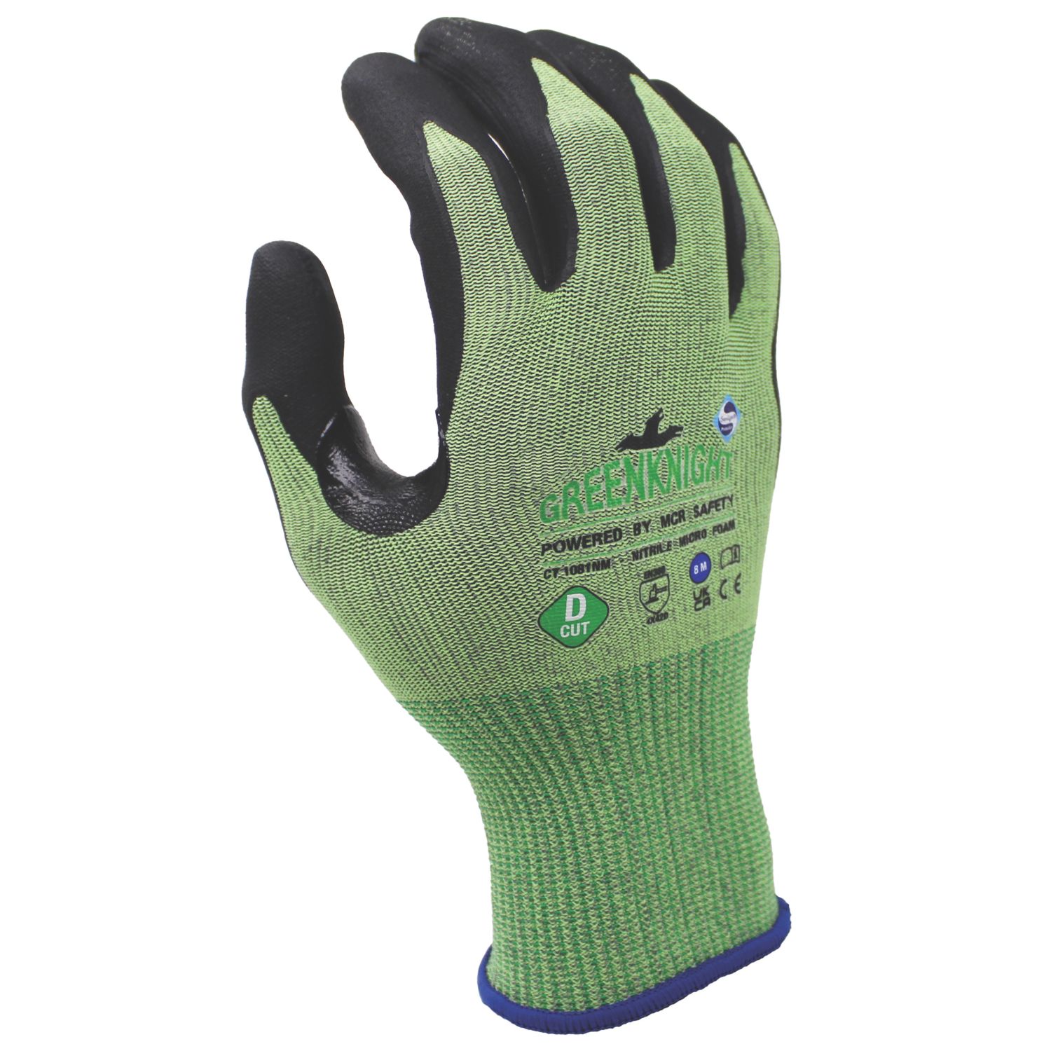 MCR Safety Greenknight Cut-Resistant Gloves Green/Black Large (816YM)