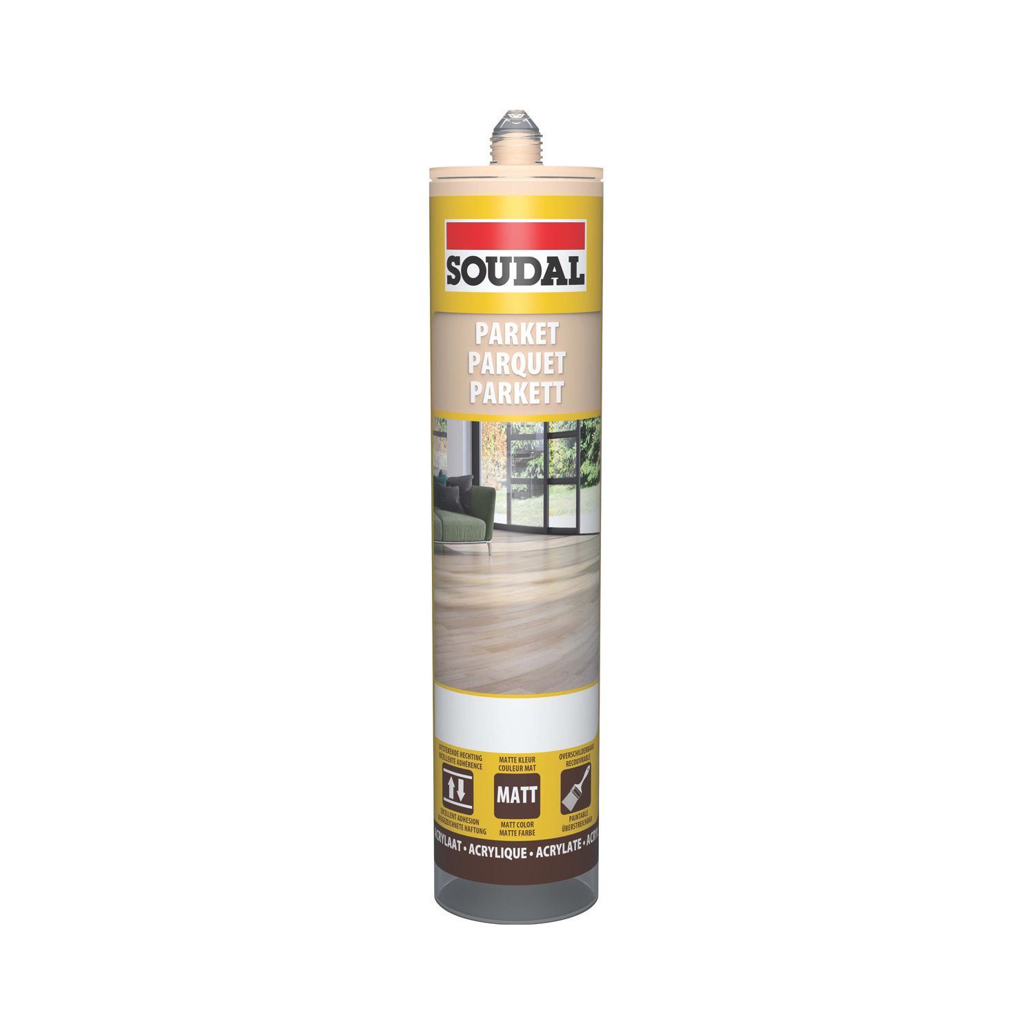 Soudal Parquet & Timber Sealant & Filler Medium Oak 290ml (817KV)