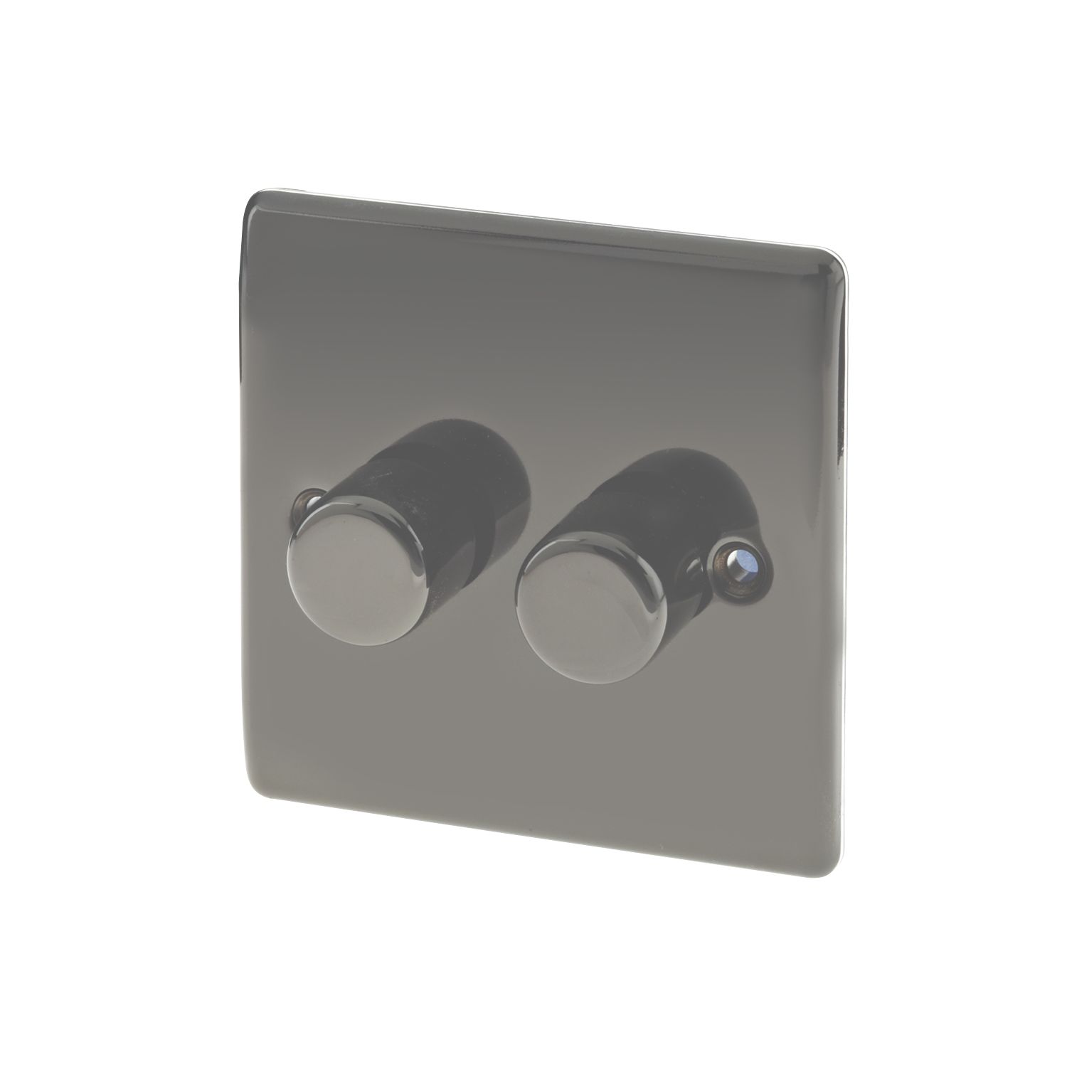 British General Nexus Metal 2-Gang 2-Way LED Dimmer Switch Black Nickel (81890)