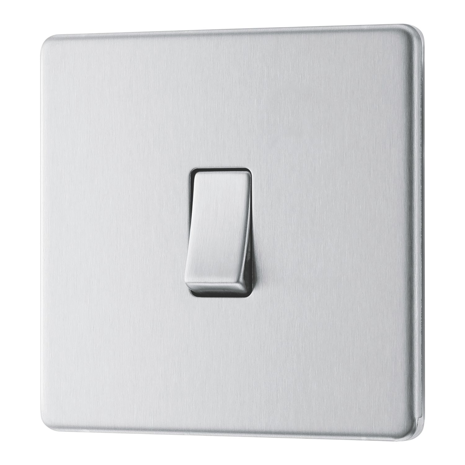 LAP 20A 16AX 1-Gang 2-Way Light Switch Brushed Stainless Steel (818PN)