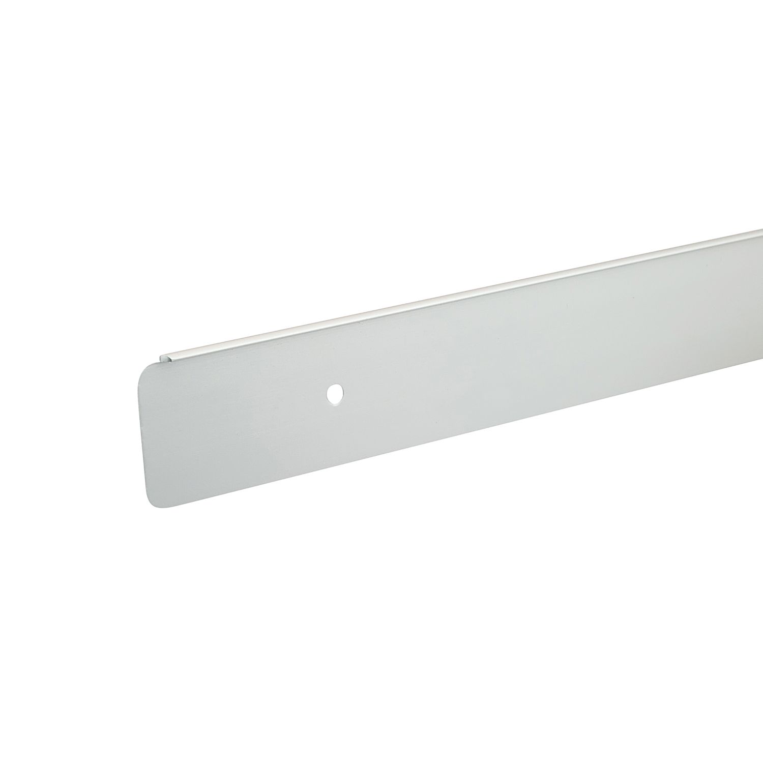 Unika Worktop Edging End Cap Brushed Silver 630mm x 40mm (819HG)