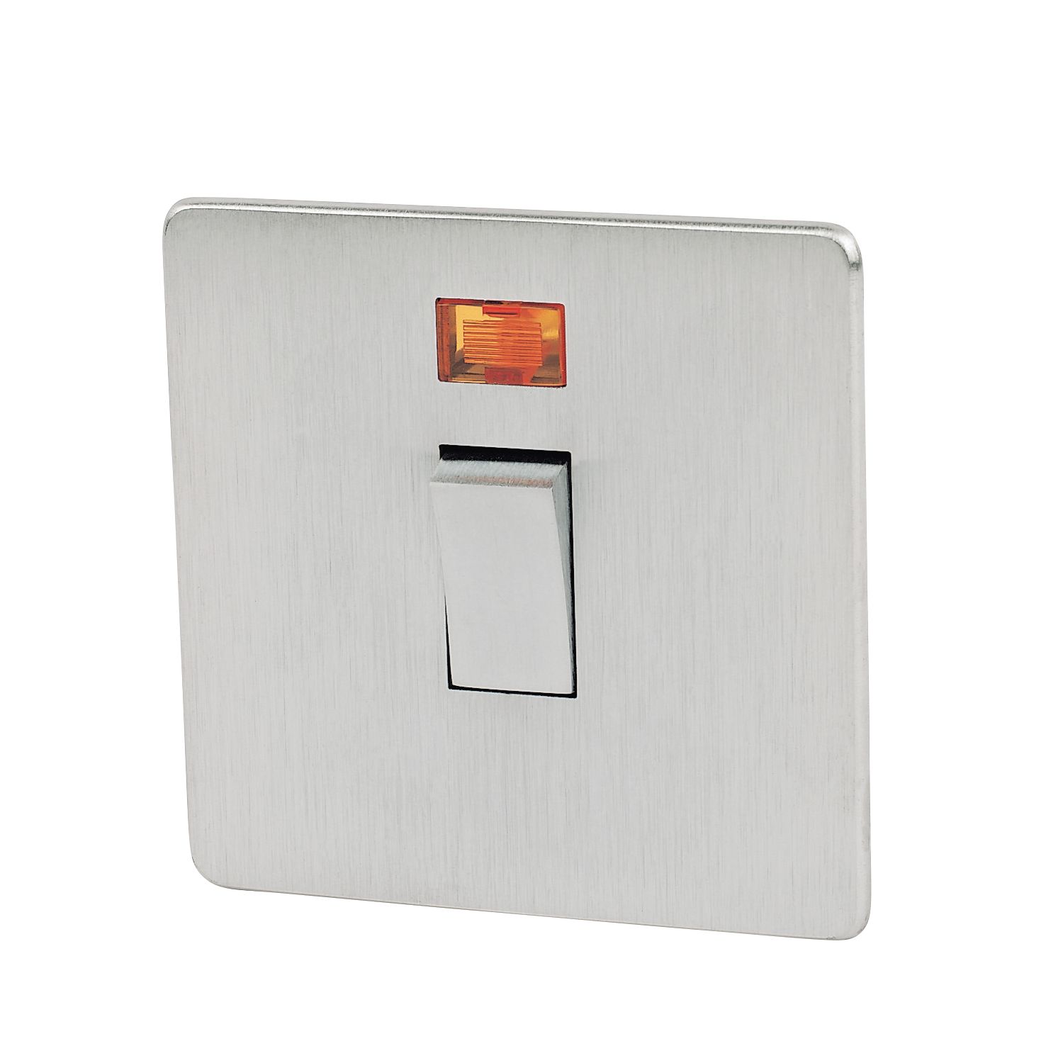 Crabtree Platinum 20A 1-Gang DP Control Switch Satin Chrome with Neon (82087)