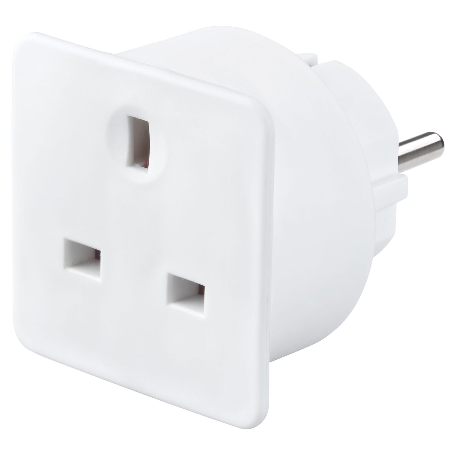 Masterplug 13A Unfused Travel Adaptor White (820HX)
