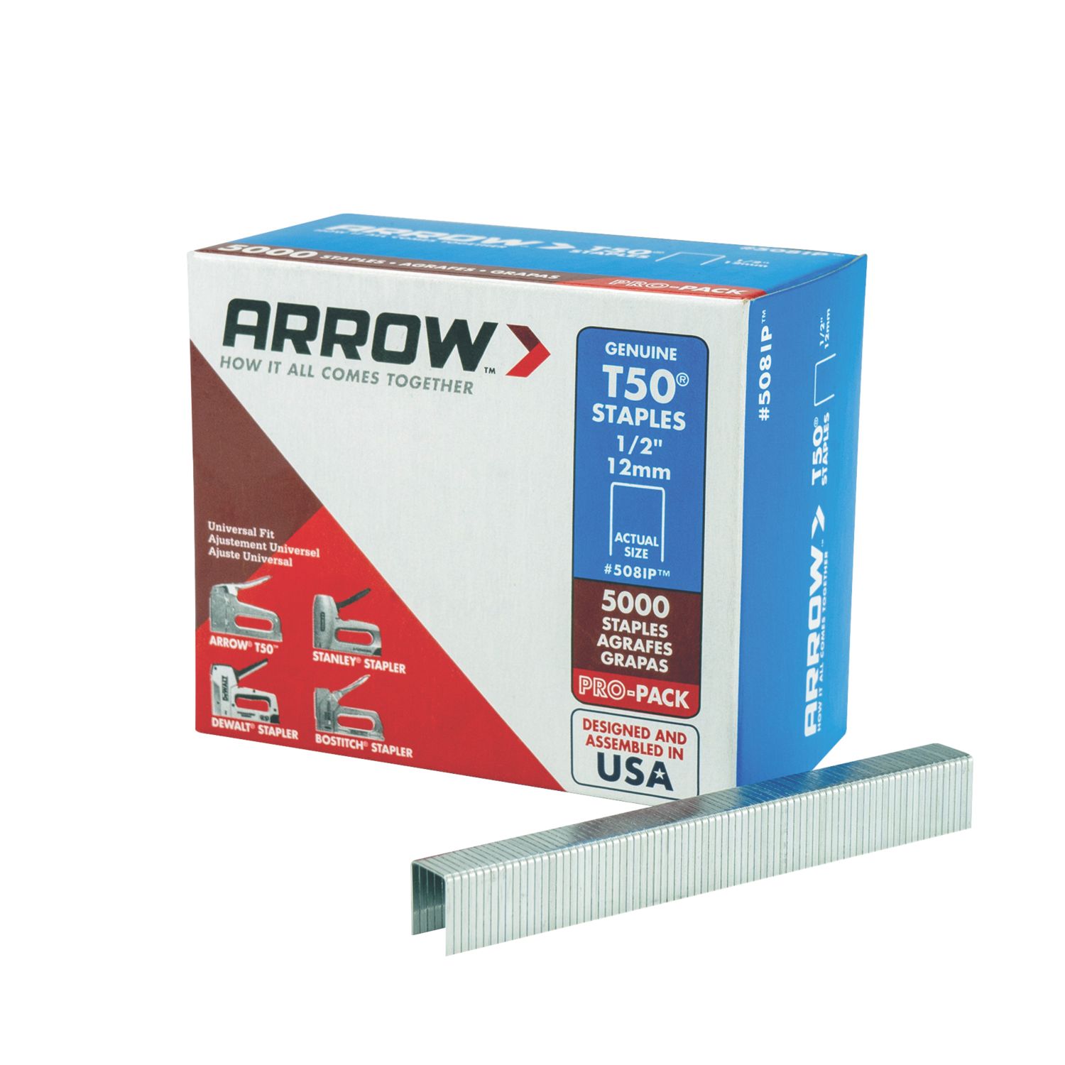Arrow Heavy Duty Staples Galvanised 12mm x 10mm 5000 Pack (8223J)