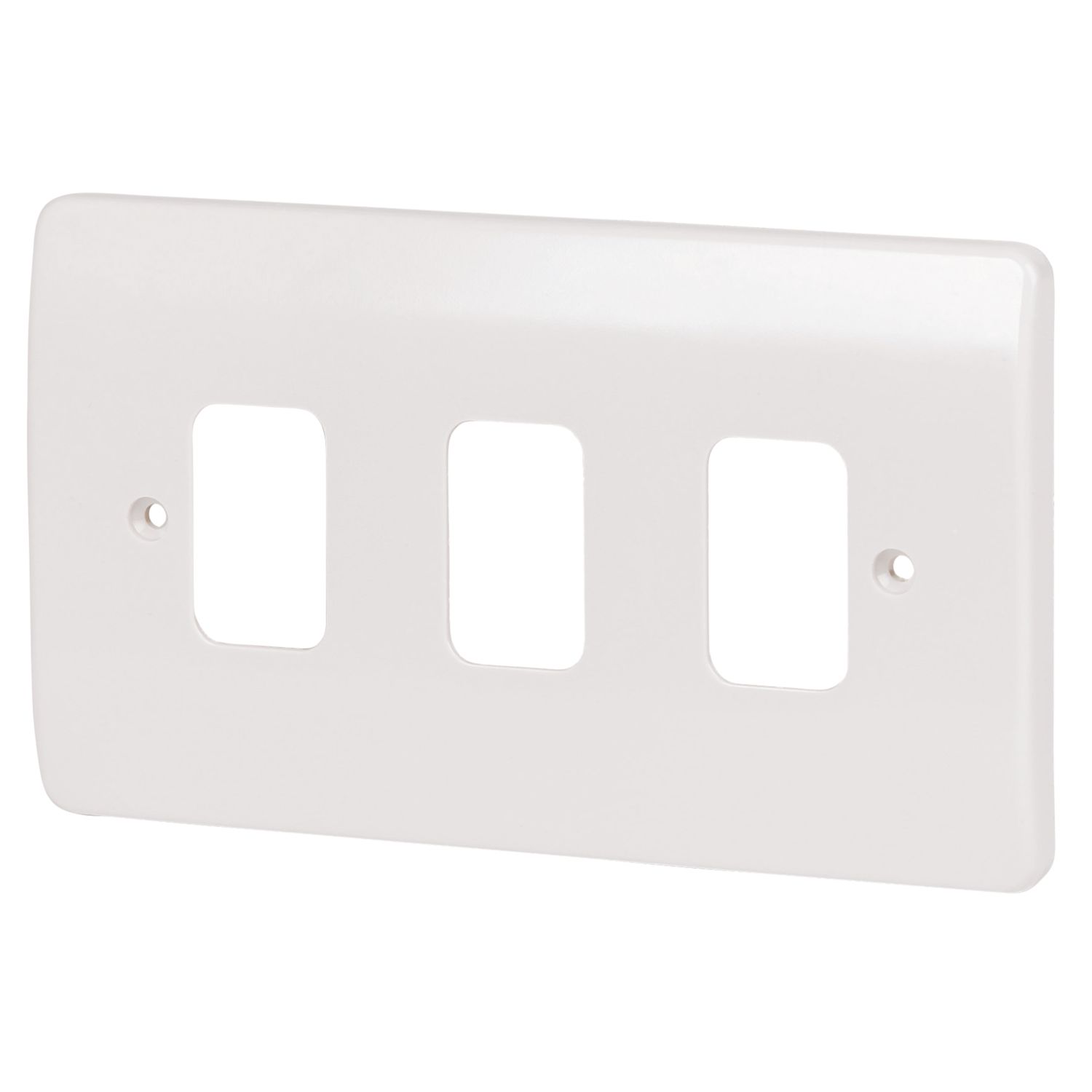 MK Grid Plus 3-Module Grid Faceplate White (82380)