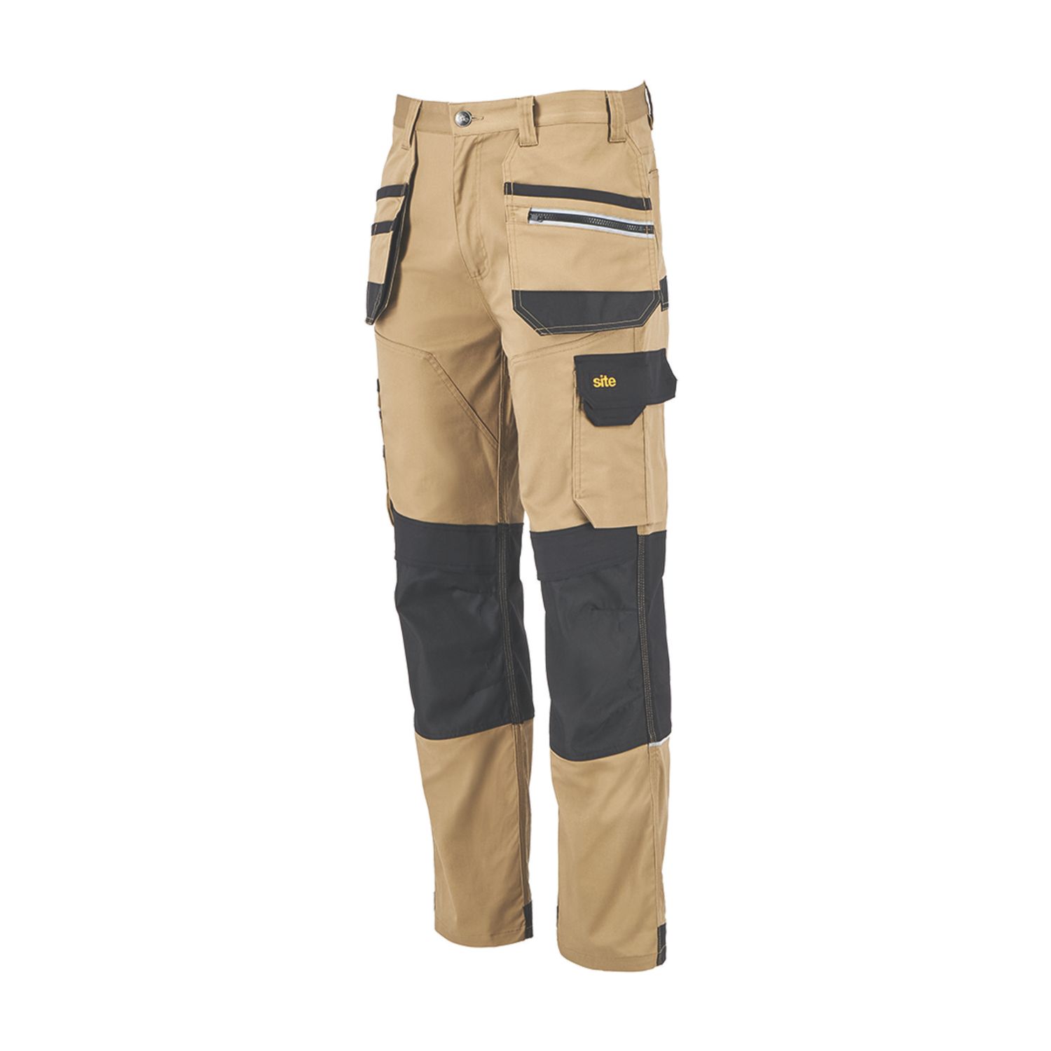 Site Kirksey Work Trousers Tan / Black 40" W 32" L (824YW)