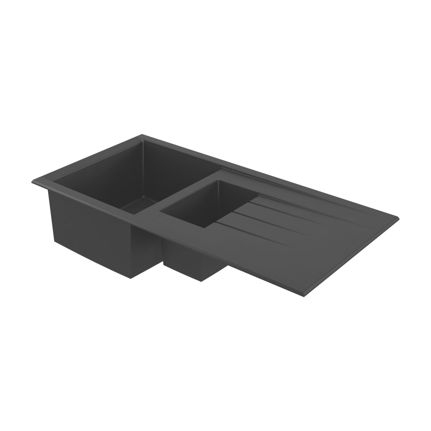 Swirl Erzen 1.5 Bowl Black Composite Sink 1000mm x 500mm (825AH)