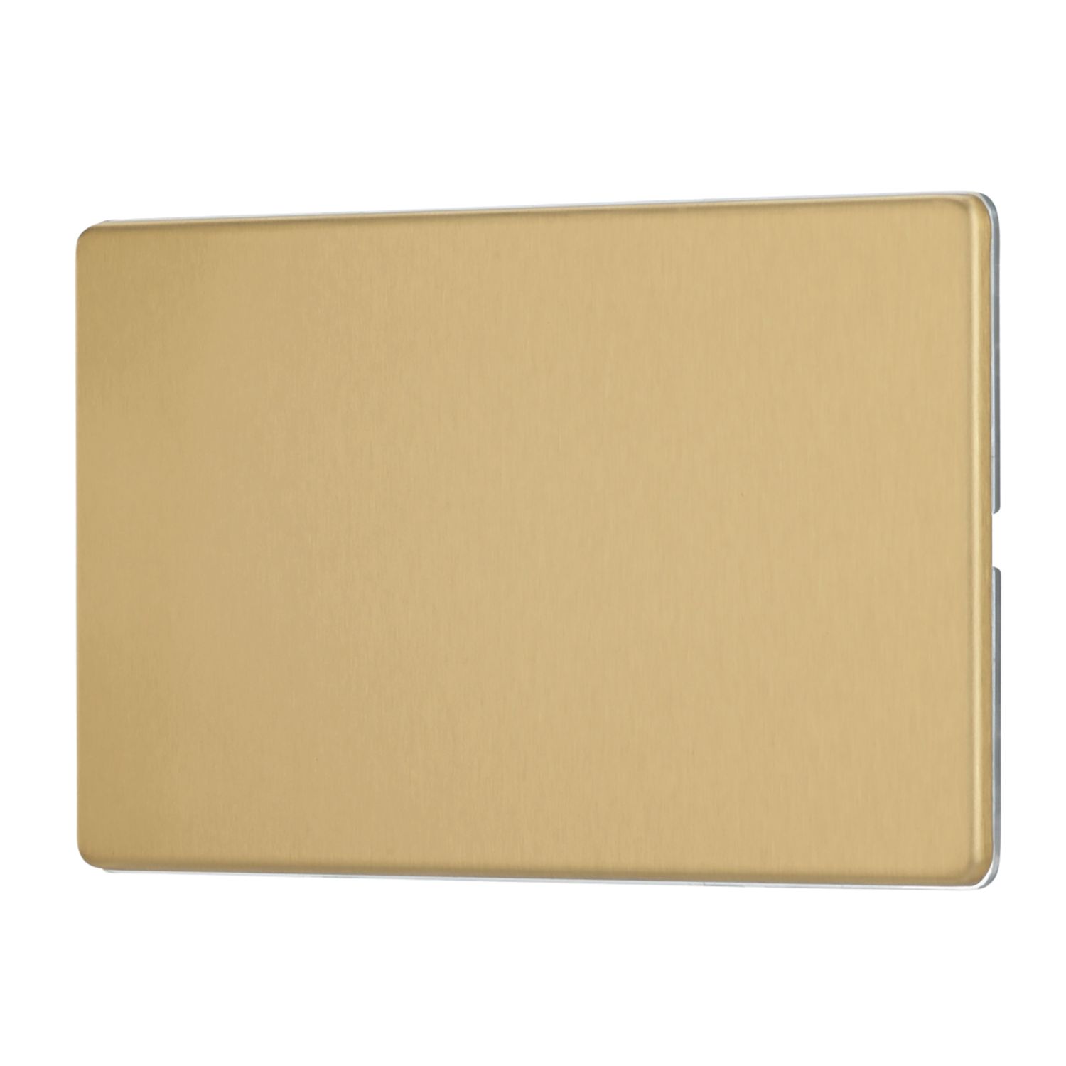Contactum Lyric 2-Gang Blanking Plate Brushed Brass (825RP)