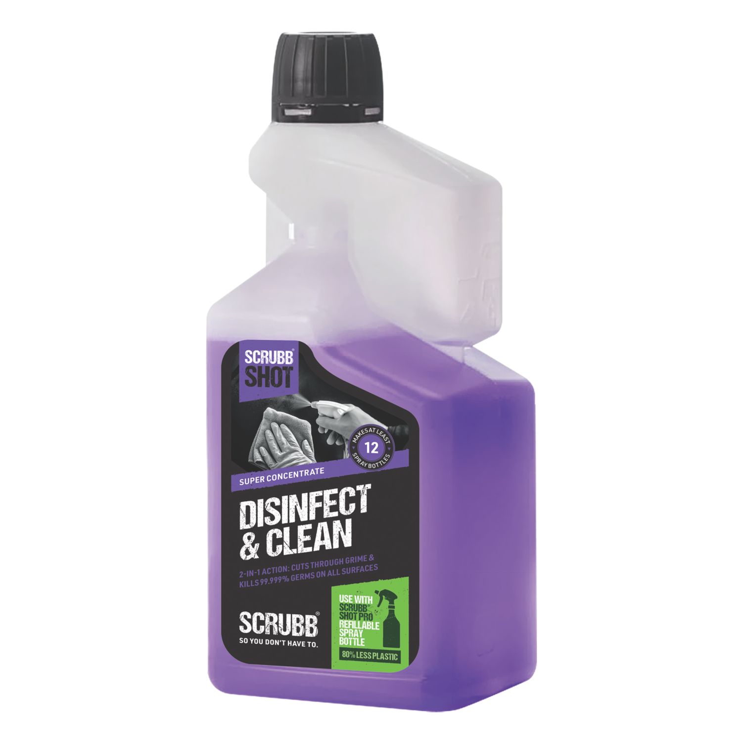 Scrubb Shot Super Concentrate Disinfectant & Cleaner 500ml (825VE)