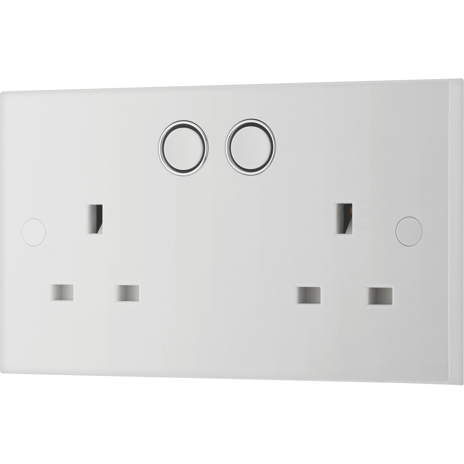 British General 900 Series 13A 2-Gang SP Switched Smart Socket White (827GV)