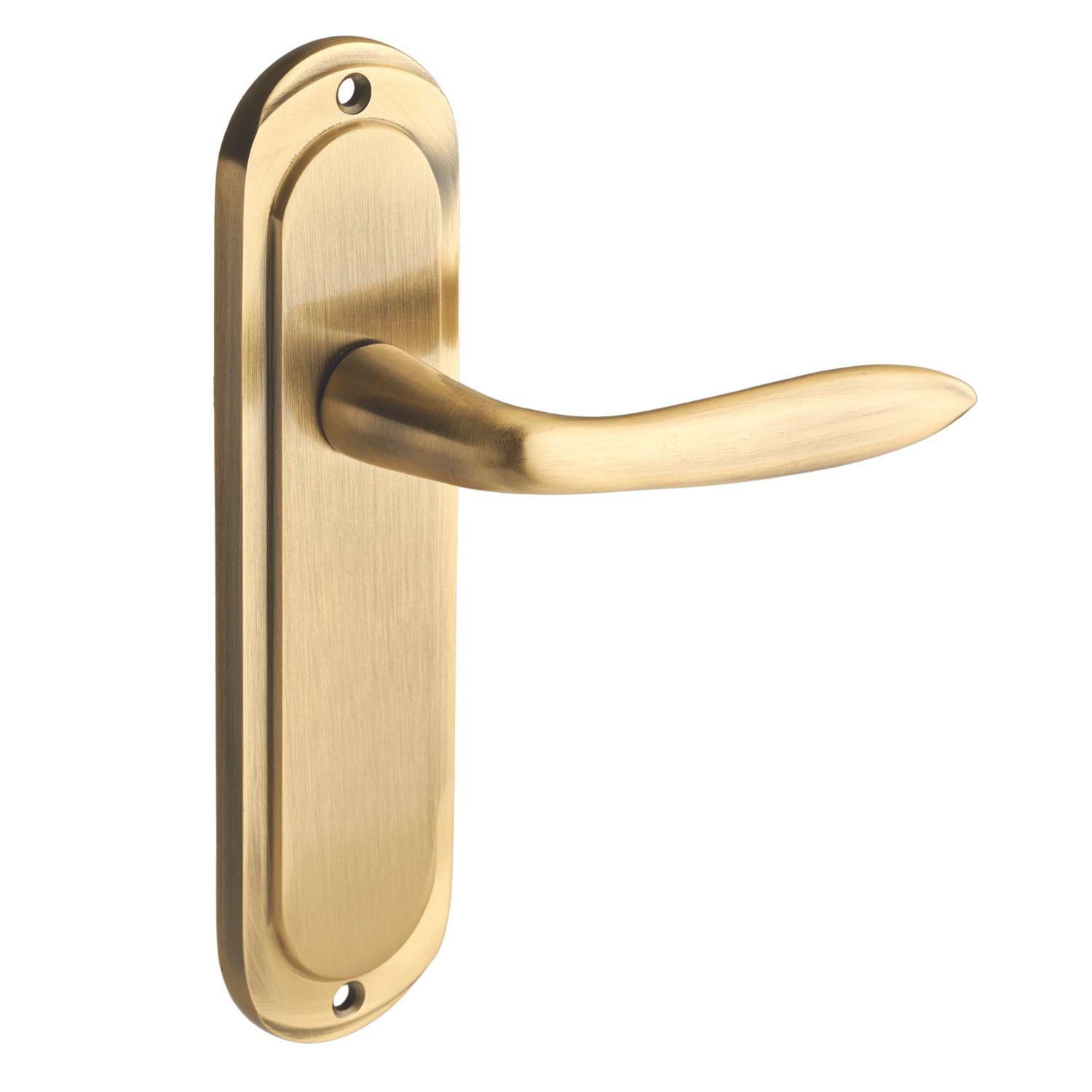 Designer Levers Mocho Fire Rated Latch Lever Door Handle Pair Antique Brass (827KK)