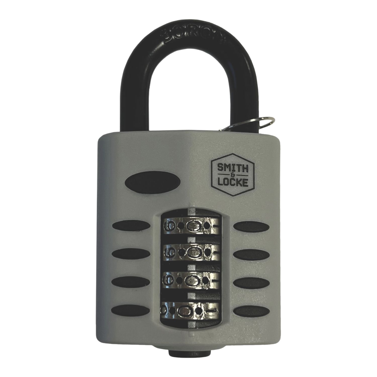 Smith & Locke Water-Resistant Combination Padlock Grey 22mm (828FA)